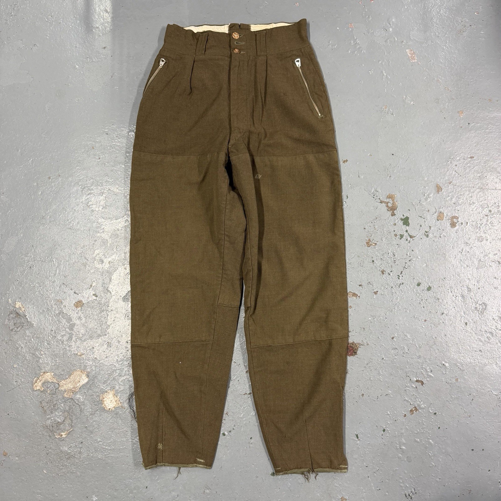 Vintage 40s US WW2 Military Wool Mountain Troop Ski Pants Size 32