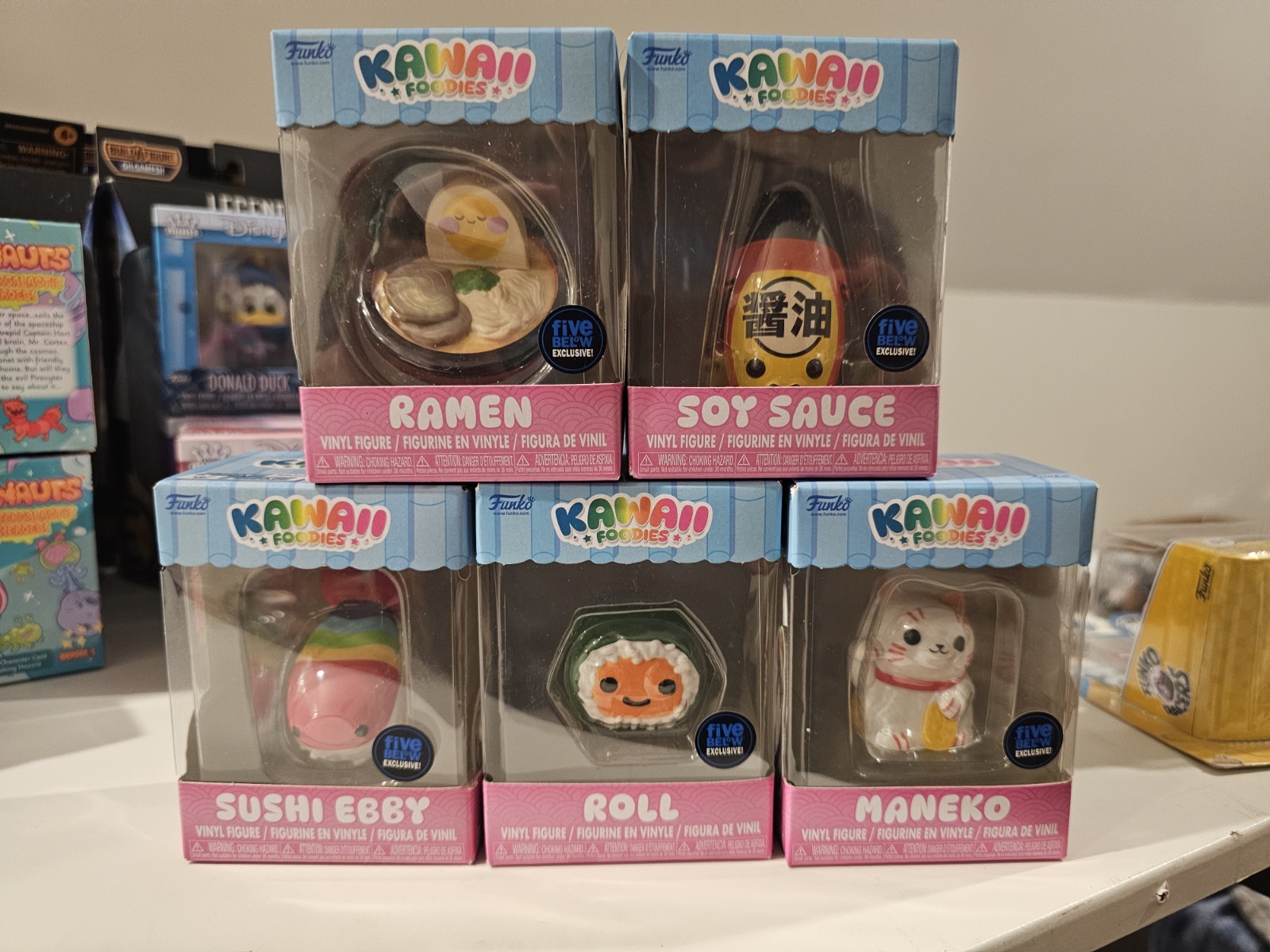 Funko Kawaii Foodies Vinyl Figure Five Below Exclusive Roll Sushi full set