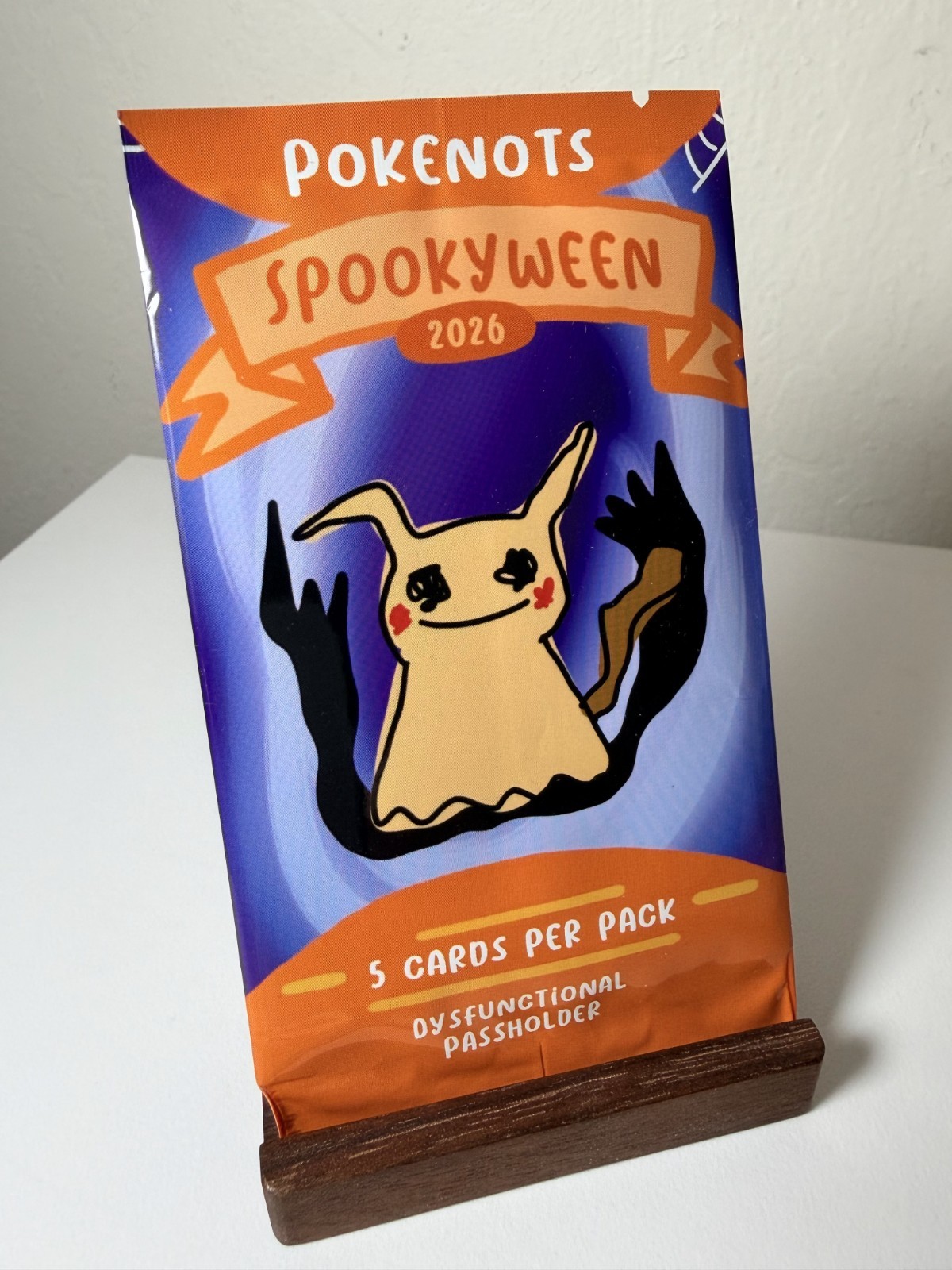 2026 Pokenots Spookyween Halloween Trading Cards Sealed 5 Card Pack