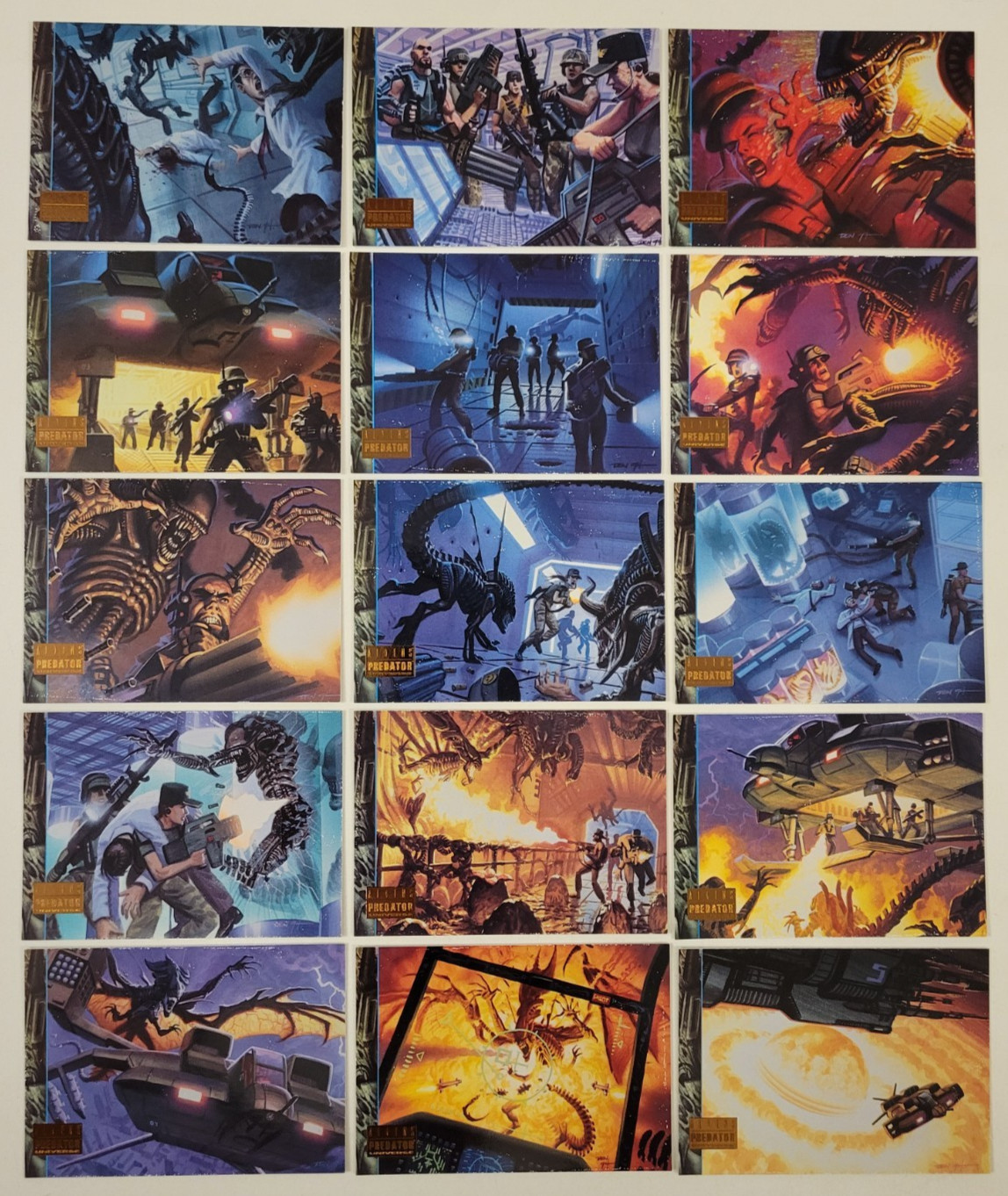 1994 ALIENS PREDATOR UNIVERSE Complete OPERATION Chase INSERT CARD SET A1 -A15