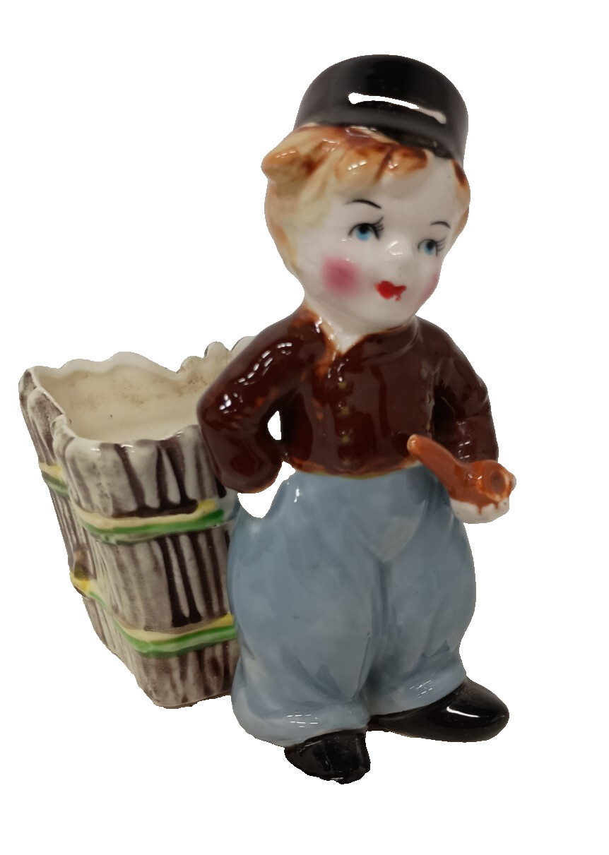 Vintage Napco Dutch Boy Planter Flower Pot Ceramic Hand Painted MCM Vintage Napco Dutch Boy Planter Flower Pot Ceramic Hand Painted MCM
