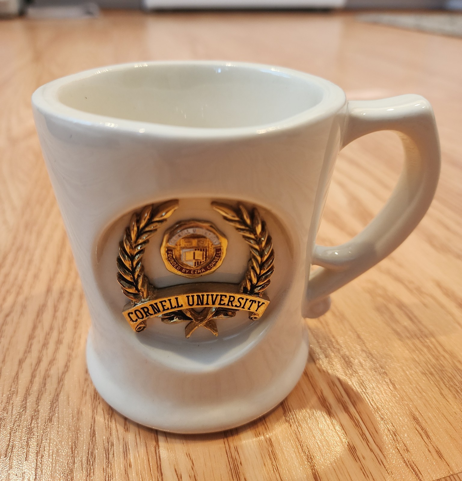 Vintage Cornell University Mug Stein Ivy League Ithaca NY Seal Wreath Alumni
