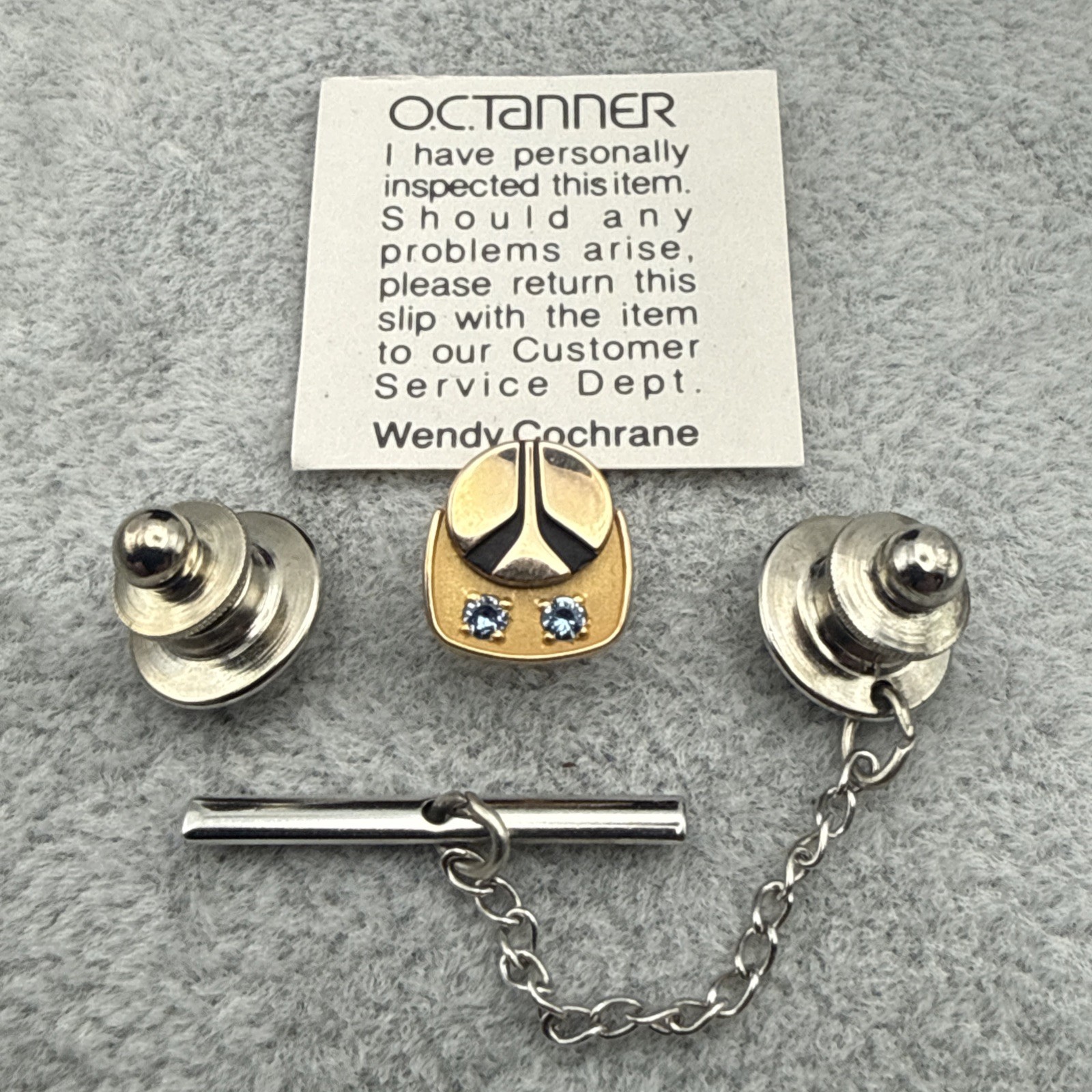 VTG North American Rockwell 1/5 10K Gold 20 Year Service Pin Tie Tack W/ 2 Gems VTG North American Rockwell 1/5 10K Gold 20 Year Service Pin Tie Tack W/ 2 Gems