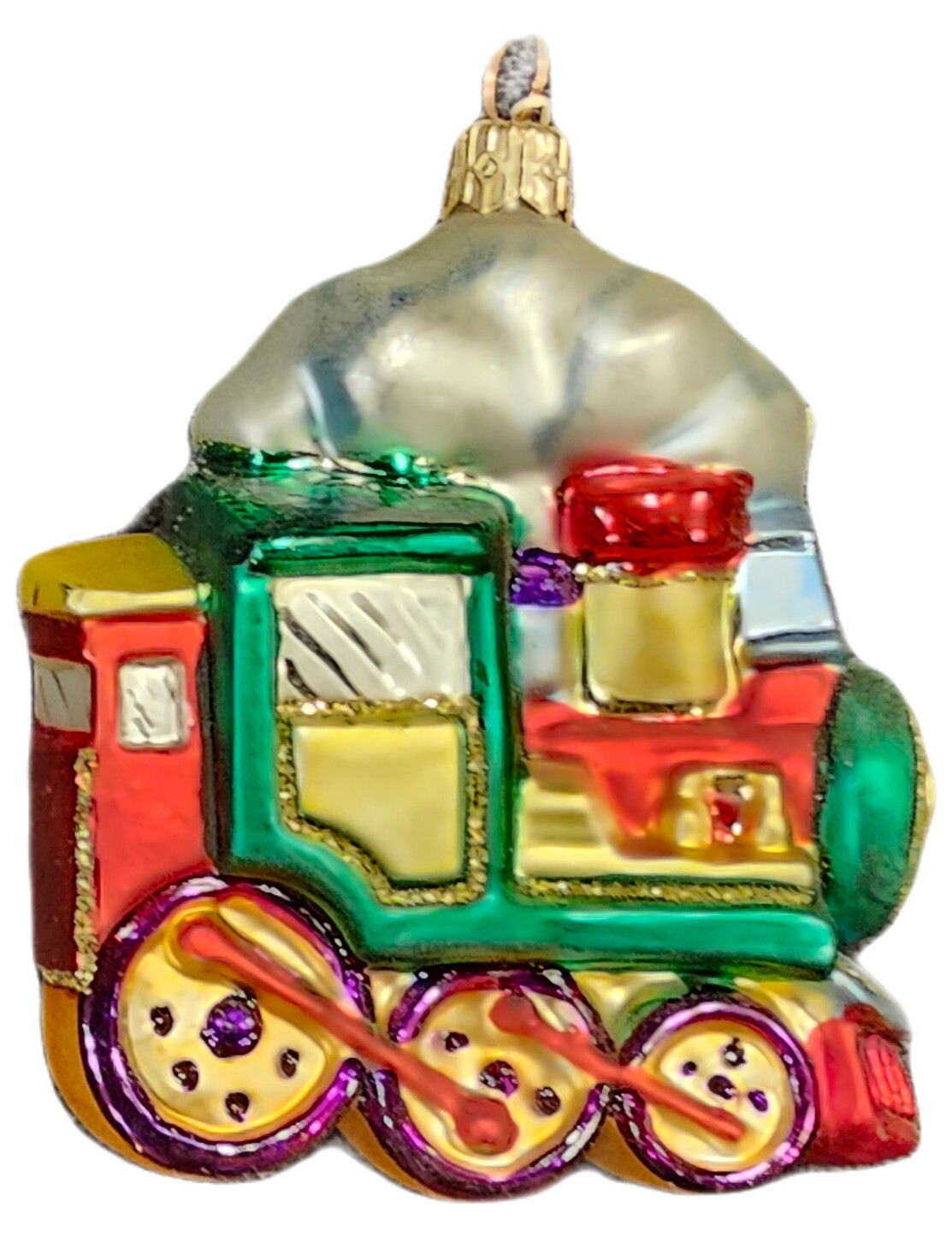 NEW Varsovia Glass Christmas GREEN Ornament with Tag RARE NEW Varsovia Glass Christmas GREEN Ornament with Tag RARE