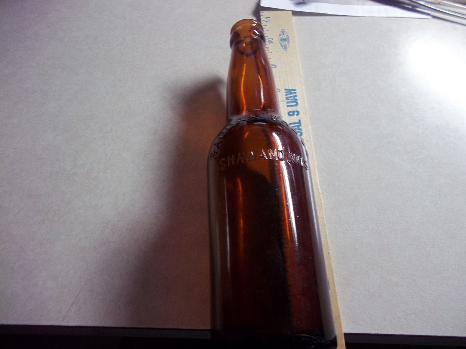 Vintage PRE PRO RADDANT BREWING BEER BOTTLE Shawano Wisconsin Wi Bar Tavern