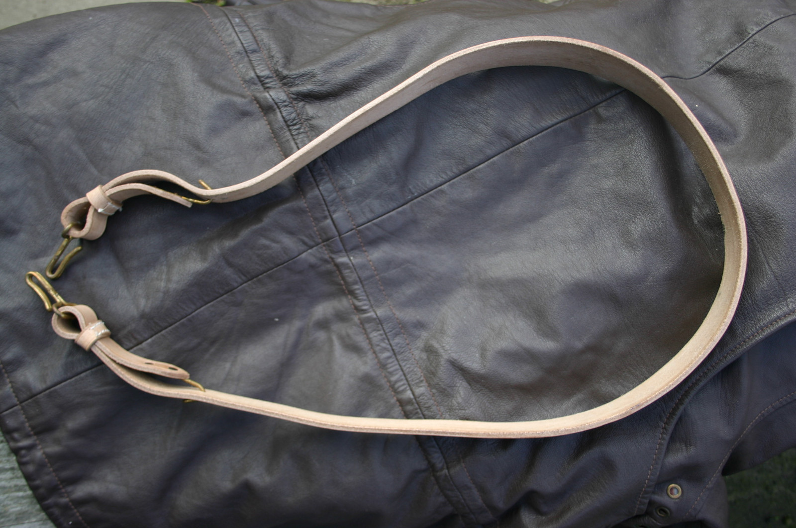 Leather Haversack Sling for 1878, 1899, and 1902 US Army Haversacks Leather Haversack Sling for 1878, 1899, and 1902 US Army Haversacks