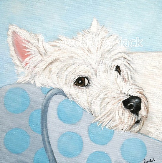 West Highland White Terrier WESTIE MATTED SQUARE PRINT good-dog-jack Dog RANDALL