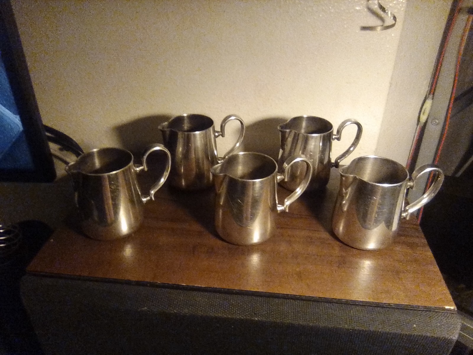 vintage Guy DeGrenne 18/10 stainless steel creamers 9 (set of 5)