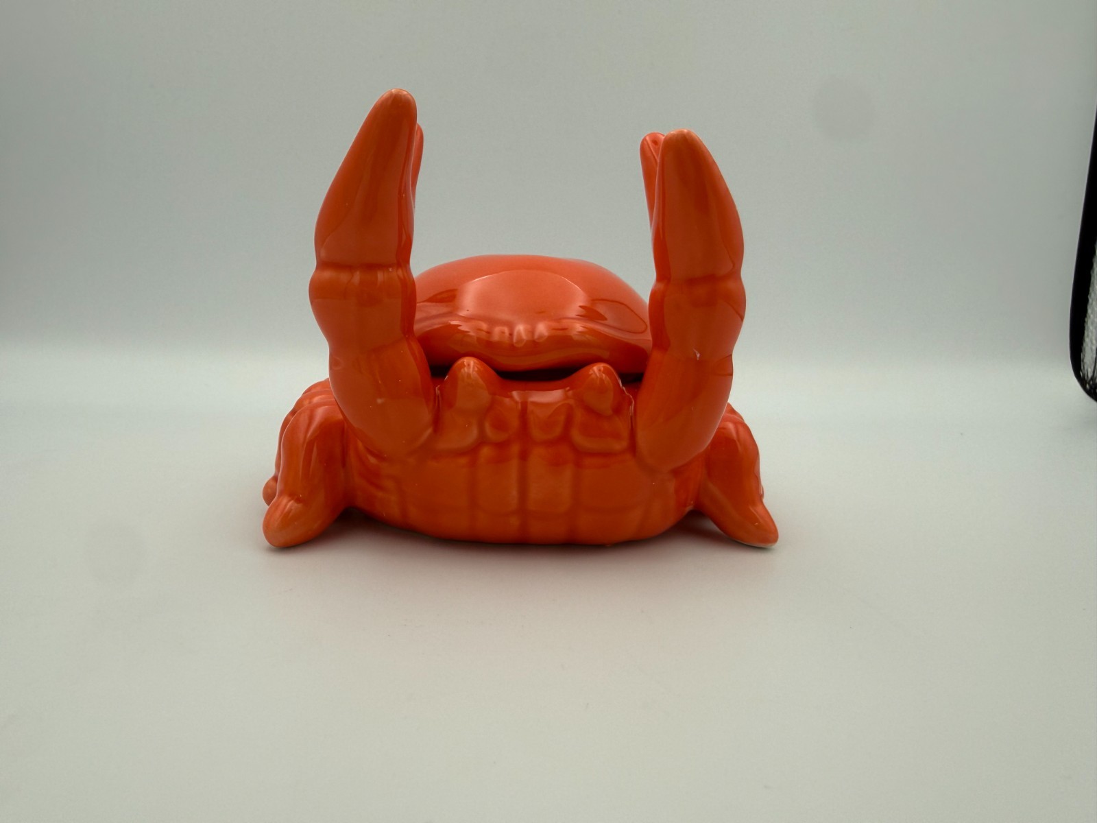 Orange Ceramic Crab Ashtray Covered Trinket Dish Storage Box Lid Nautical Decor Orange Ceramic Crab Ashtray Covered Trinket Dish Storage Box Lid Nautical Decor