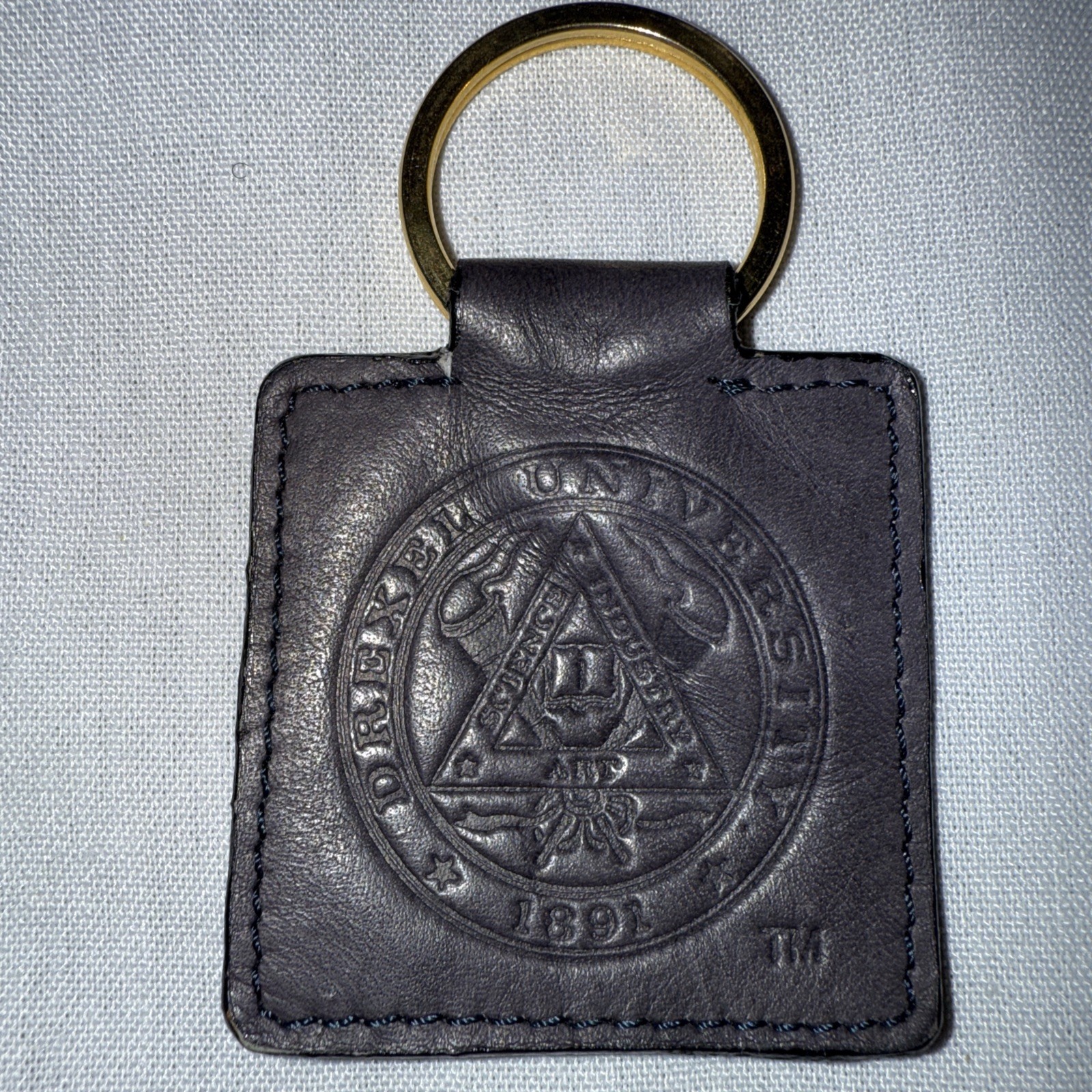 Vtg Drexel University SCIENCE INDUSTRY ART Emblem Crest Leather Key Fob 2” X 3” Vtg Drexel University SCIENCE INDUSTRY ART Emblem Crest Leather Key Fob 2” X 3”