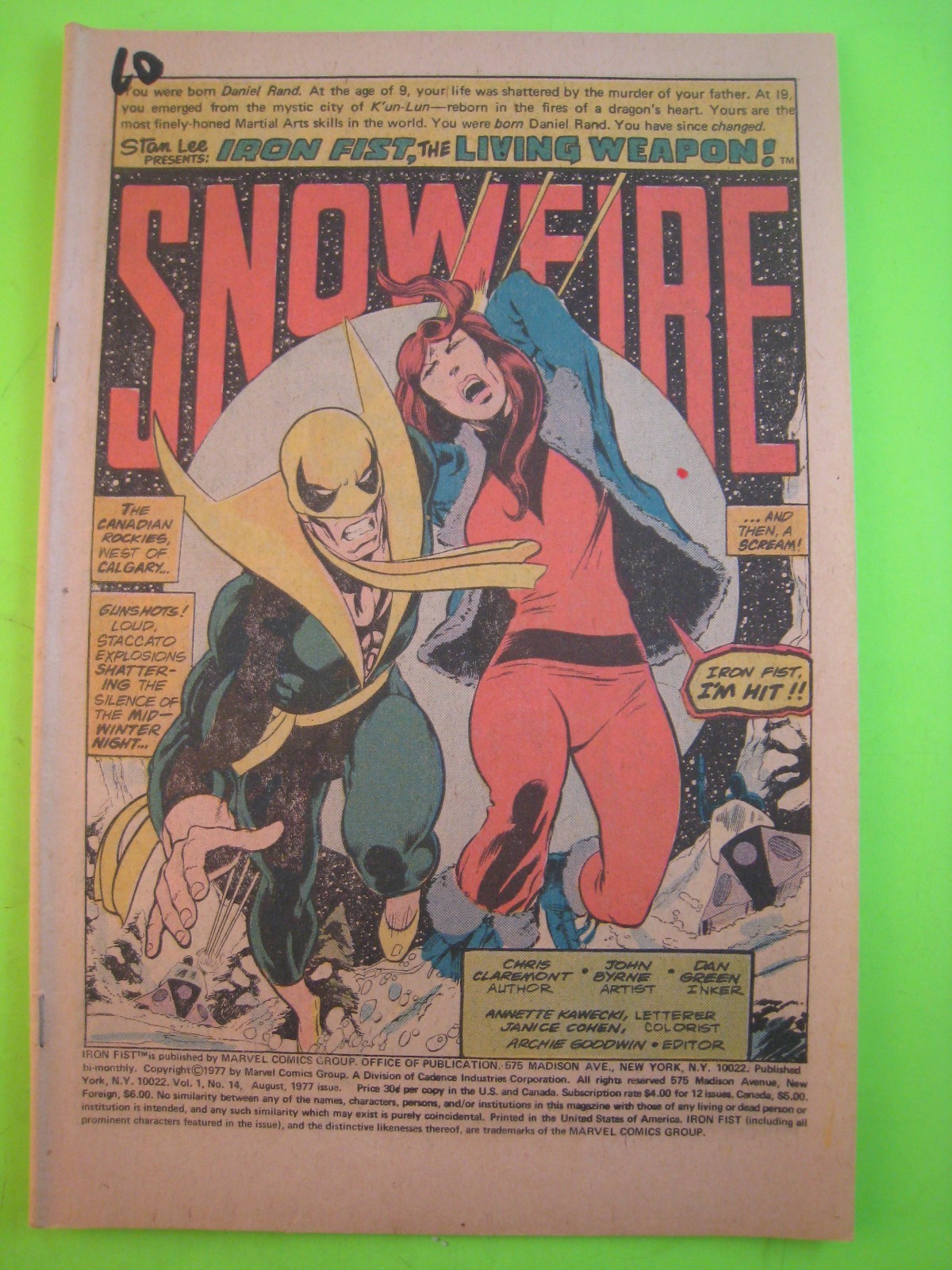 \' IRON FIST \' # 14 ... \' 1ST SABRETOOTH \' COVERLESS, NICE COMPLETE INTERIOR