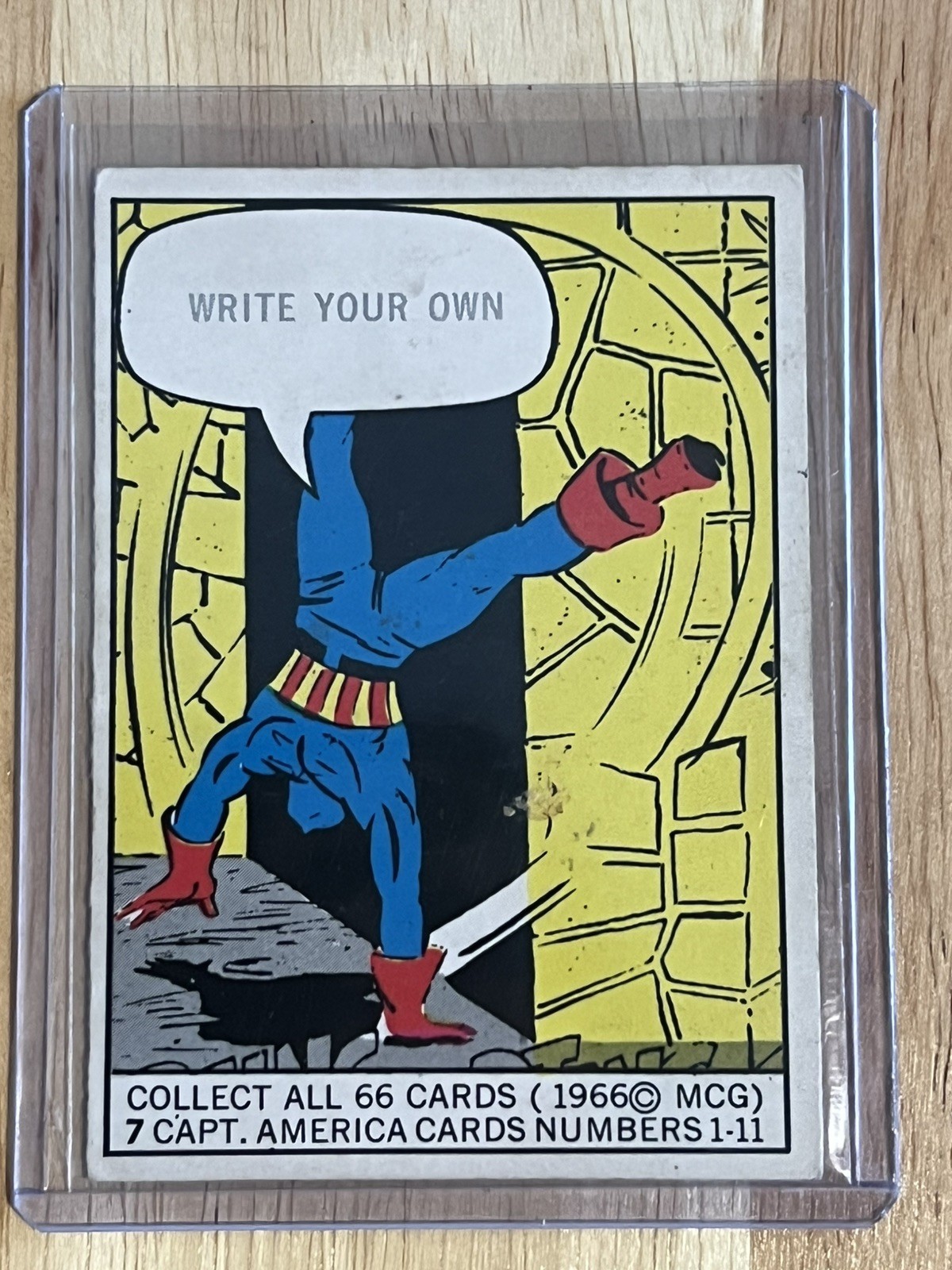1966 Donruss Marvel Super Heroes # 7 Captain America Write Your Own see pics 1966 Donruss Marvel Super Heroes # 7 Captain America Write Your Own see pics