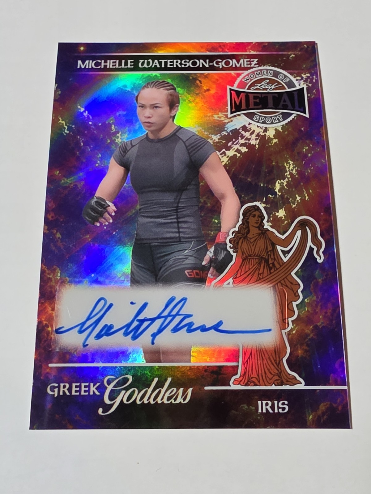 2026 Leaf Metal Women of Sport #GA-MWG Michelle Waterson-Gomez Auto 1/1 - Iris