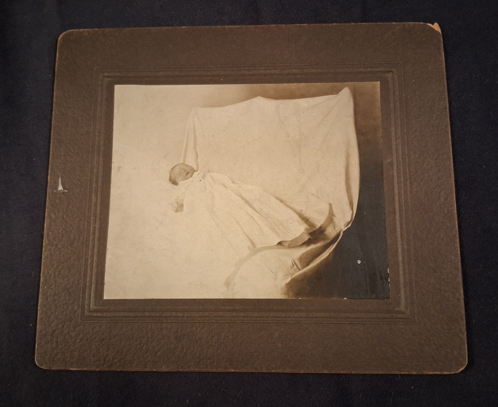 Post Mortem photo antique original newborn infant 1902 identified