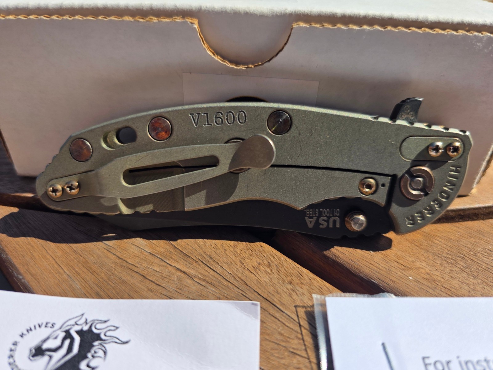 Hinderer Vintage XM-18 3.5 Vintage Series - Smooth Walnut - New 