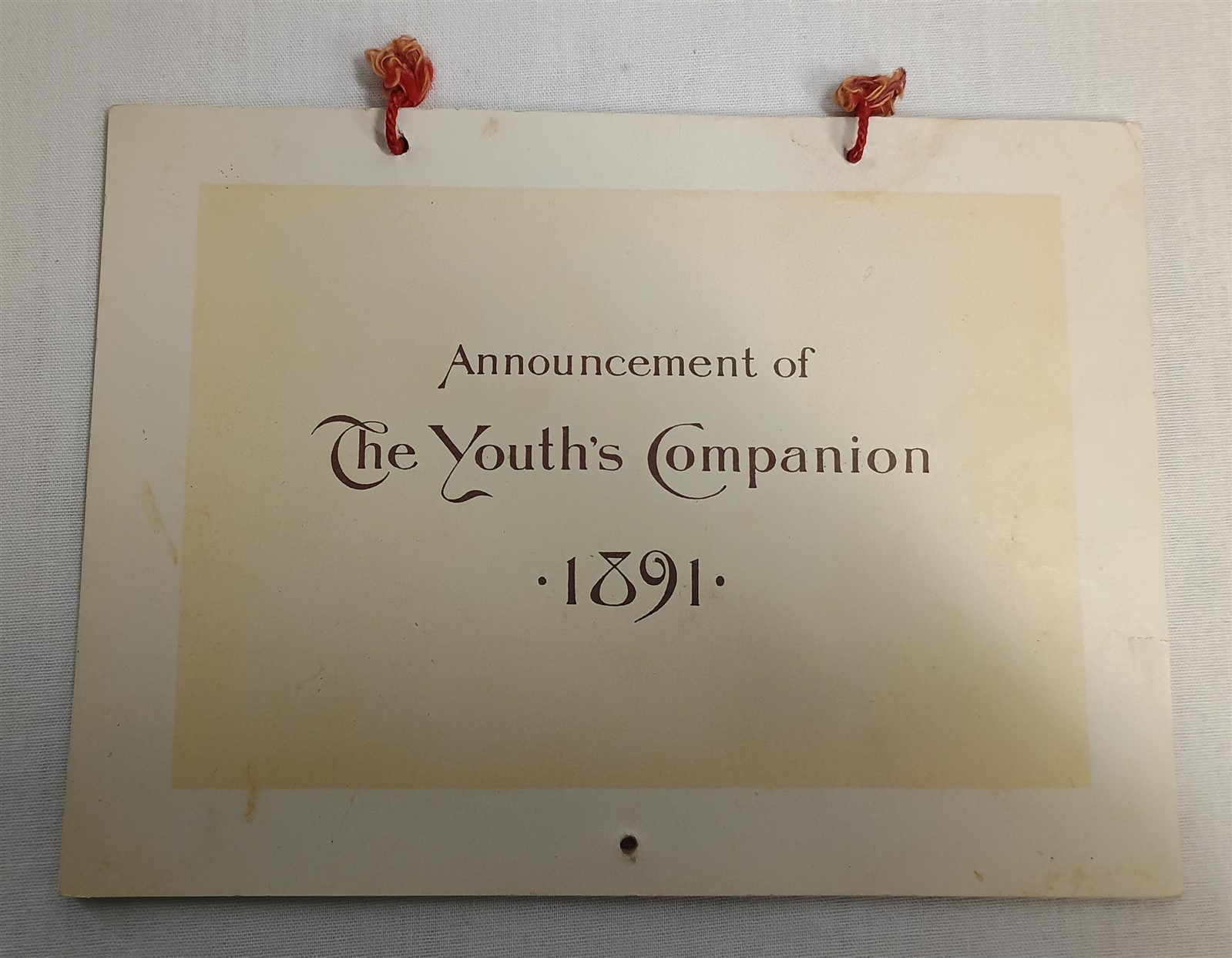 Vintage 1891 Youth's Companion Announcement Calendar Vintage 1891 Youth's Companion Announcement Calendar
