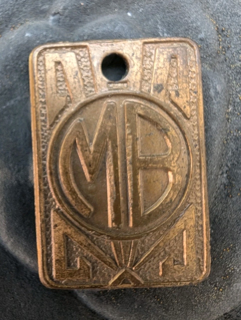 Vintage Bronze Batch MB Sign Art Deco Letters Decor Collectable Vintage Bronze Batch MB Sign Art Deco Letters Decor Collectable
