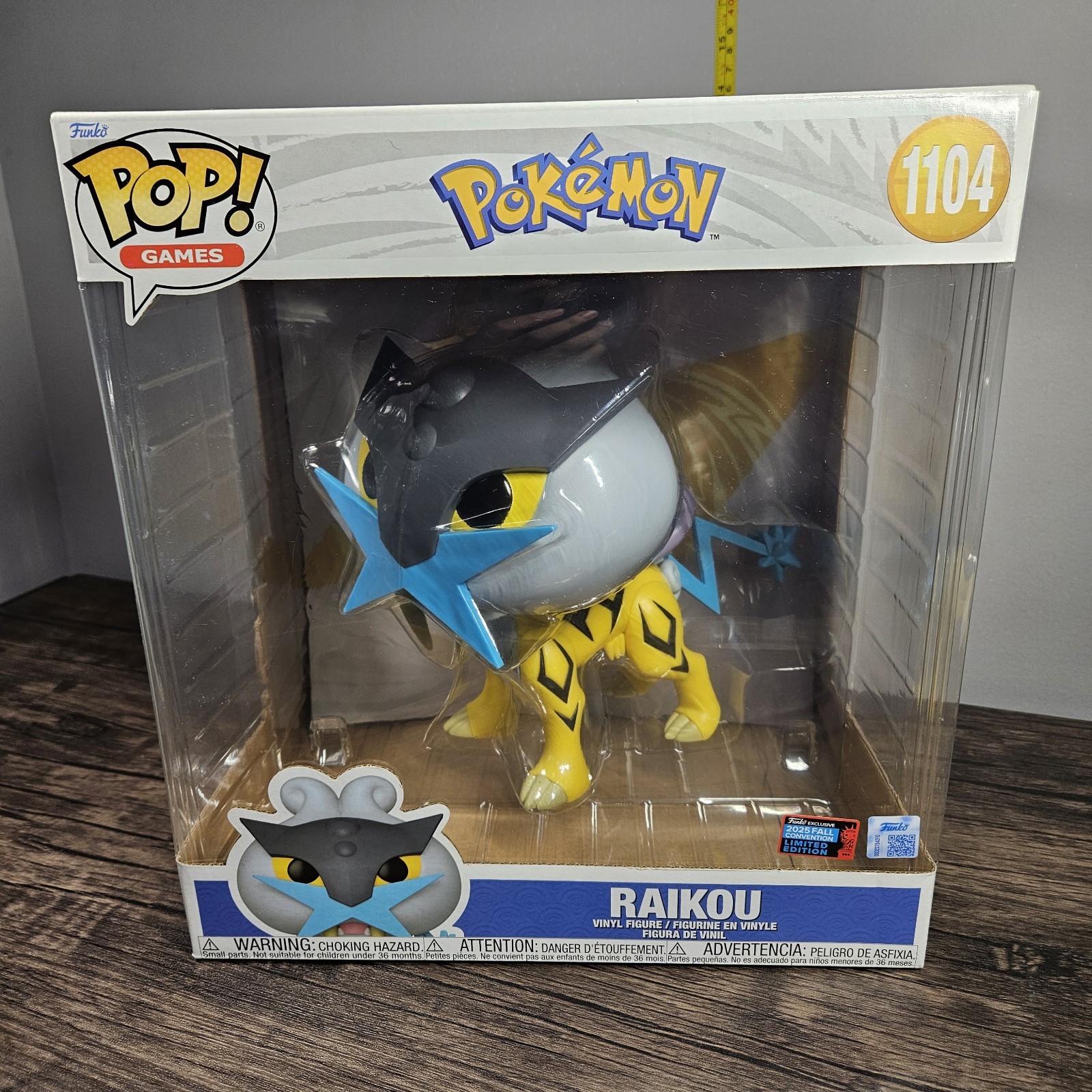 Funko Pop Games Pokemon Raikou 1105 Jumbo 2025 Fall Convention SEE PHOTOS NYCC Funko Pop Games Pokemon Raikou 1105 Jumbo 2025 Fall Convention SEE PHOTOS NYCC