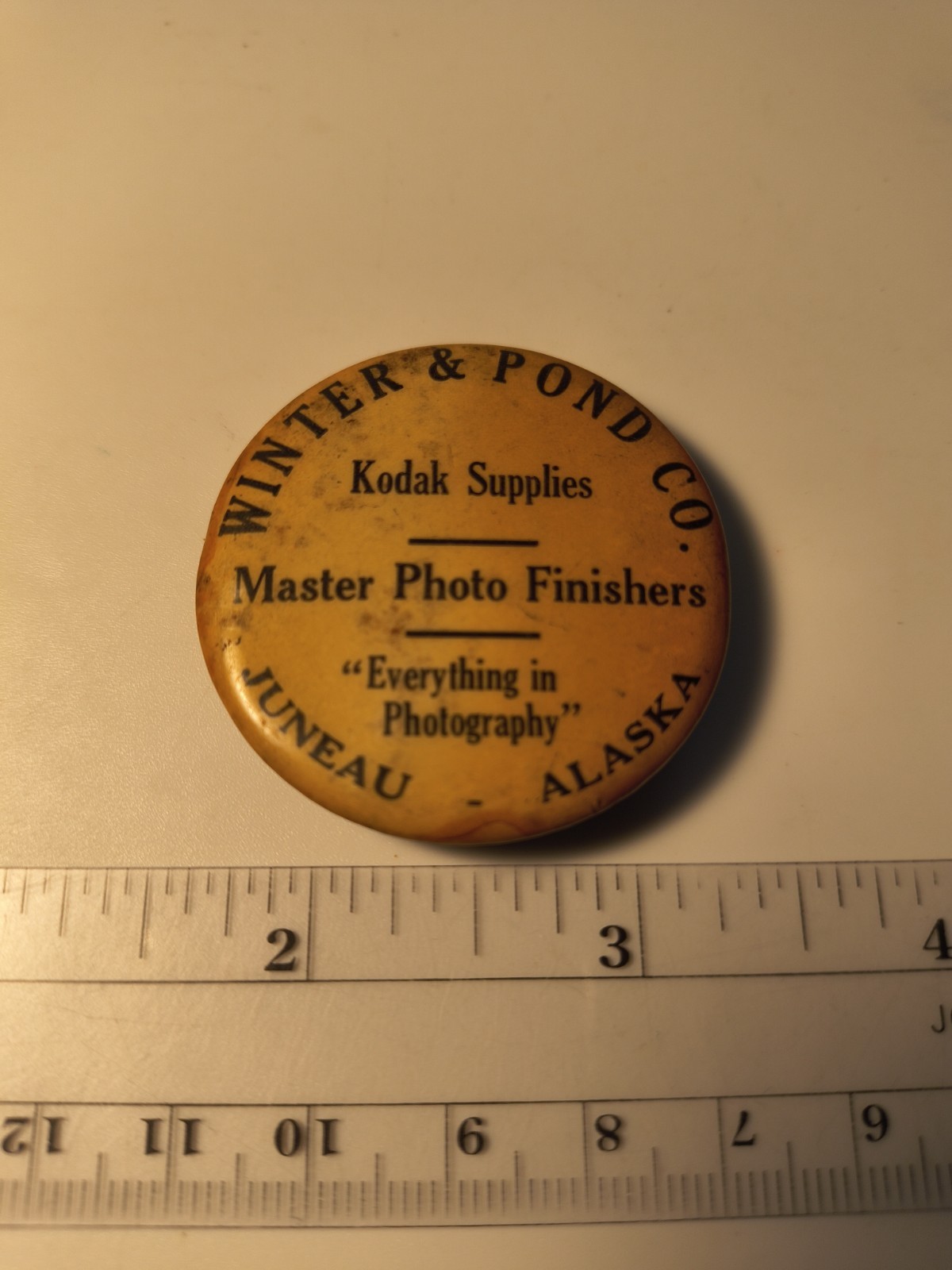 Antique Button Kodak Camera Photography Supply Button 1940's