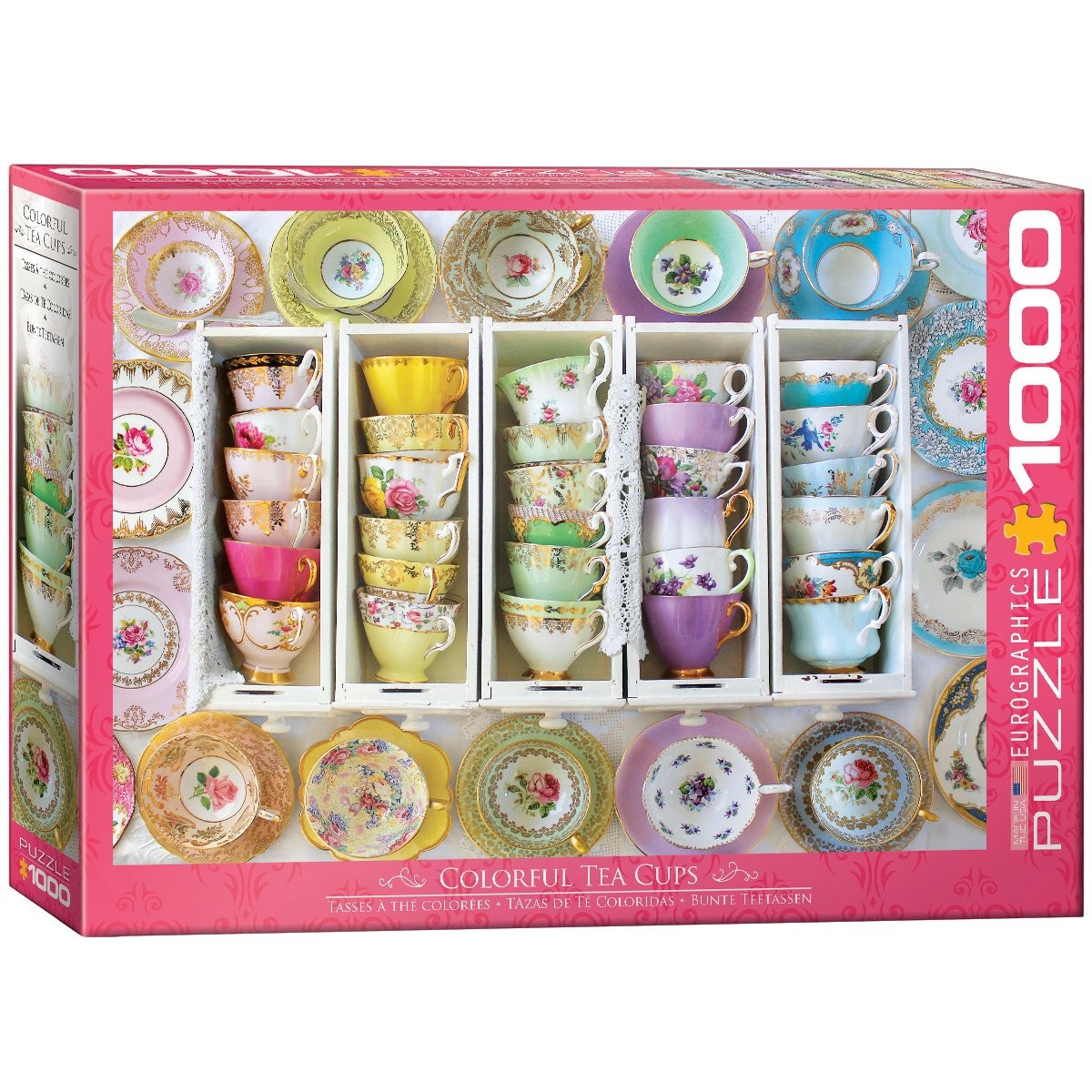 EuroGraphics (EURHR Tea Cups Boxes 1000Piece Puzzle 1000Piece Jigsaw Puzzle EuroGraphics (EURHR Tea Cups Boxes 1000Piece Puzzle 1000Piece Jigsaw Puzzle