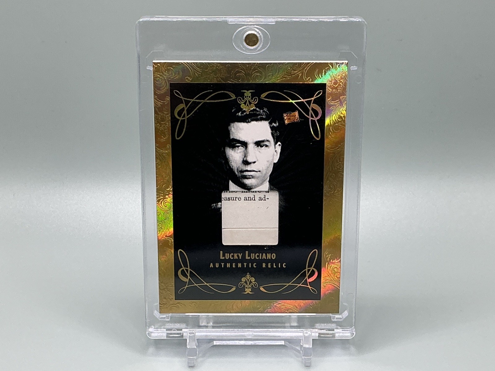 2025 Pieces of The Past-Mobsters-Lucky Luciano 1/1 GOLD RELIC # 102 2025 Pieces of The Past-Mobsters-Lucky Luciano 1/1 GOLD RELIC # 102