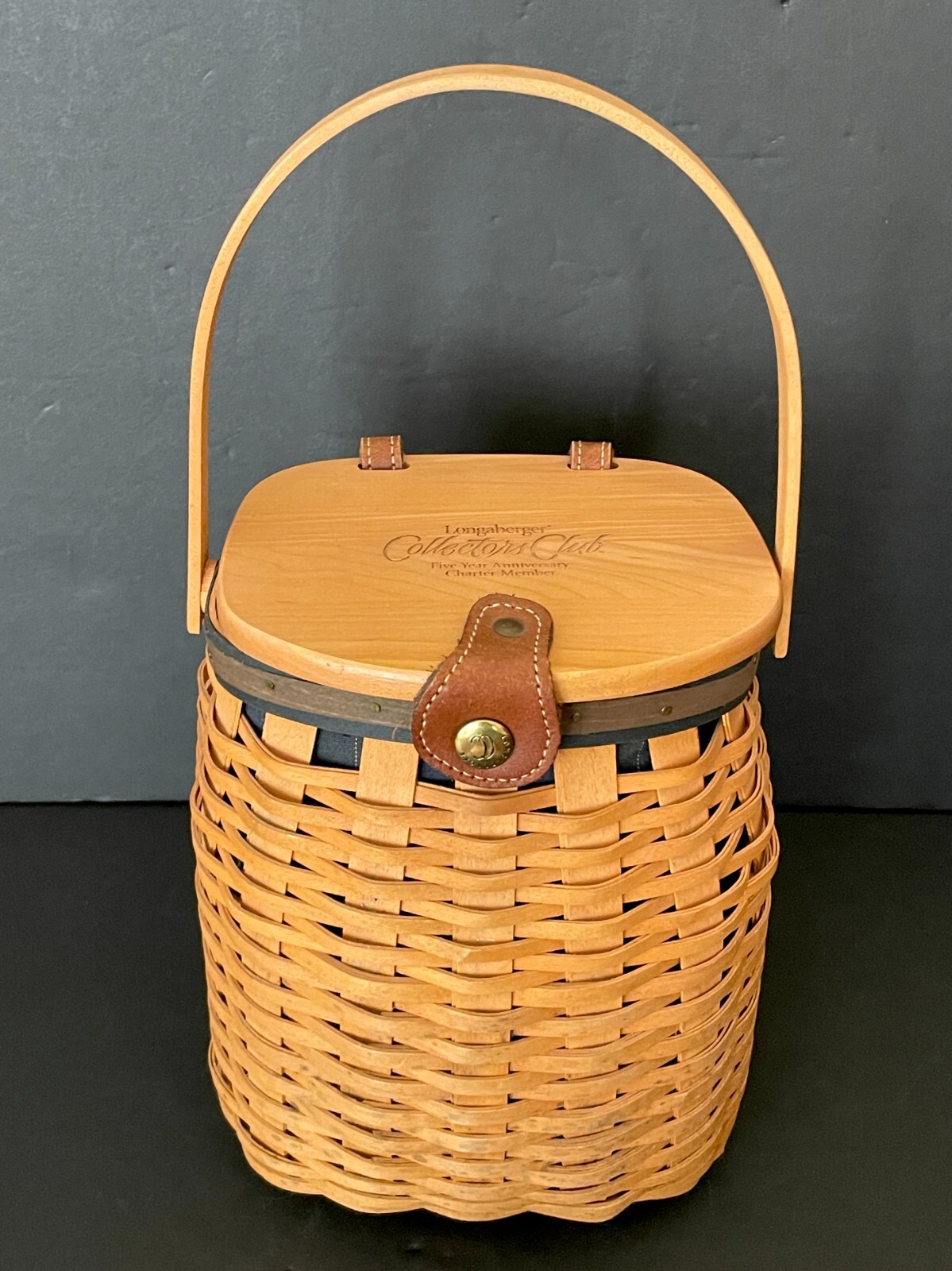 RARE Longaberger 2000 Five Year Anniversary Basket -SIGNED w/ COA RARE Longaberger 2000 Five Year Anniversary Basket -SIGNED w/ COA