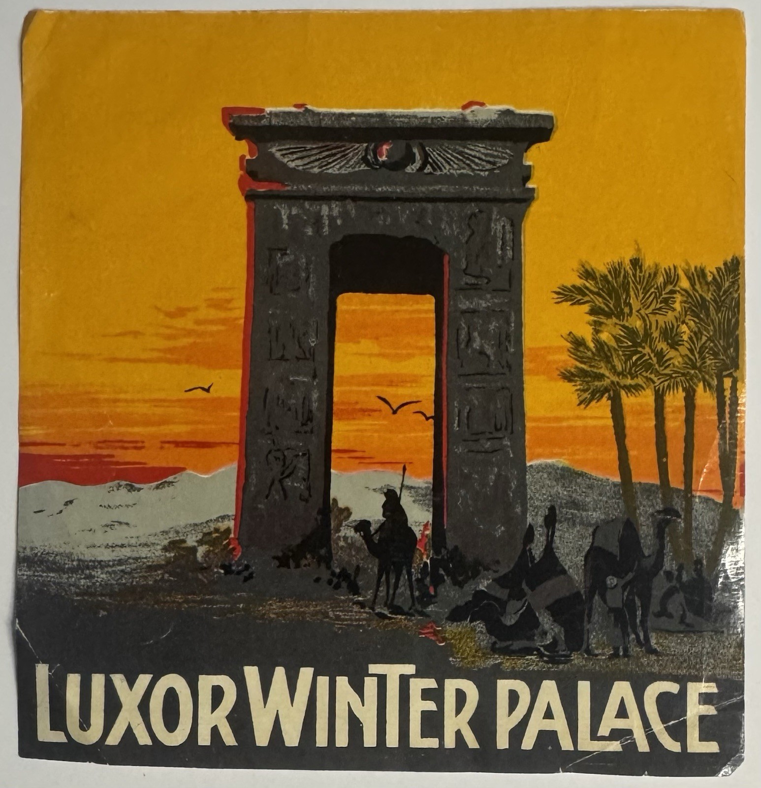 Rare c1930s Luxor Winter Palace Egypt Hotel Luggage Label Travel Ephemera Rare c1930s Luxor Winter Palace Egypt Hotel Luggage Label Travel Ephemera