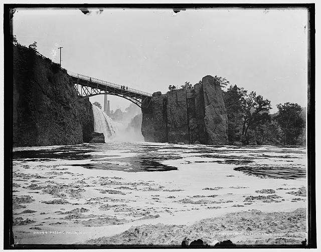 Photo:Paterson New Jersey Passaic Falls Bridge Waterfalls c1900