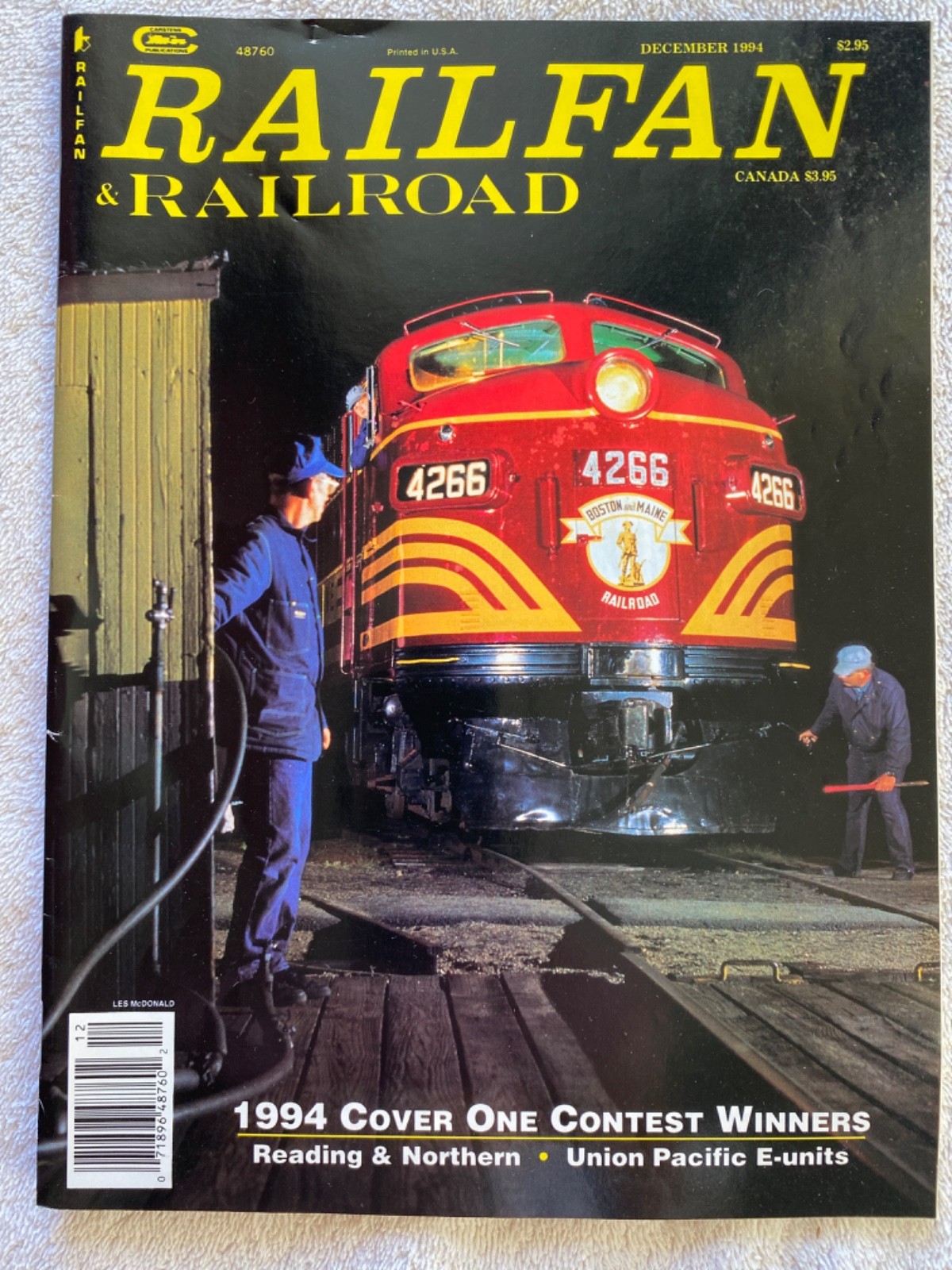 RAILFAN & RAILROAD magazine DECEMBER 1994 - UP E-units, Reading & Northern