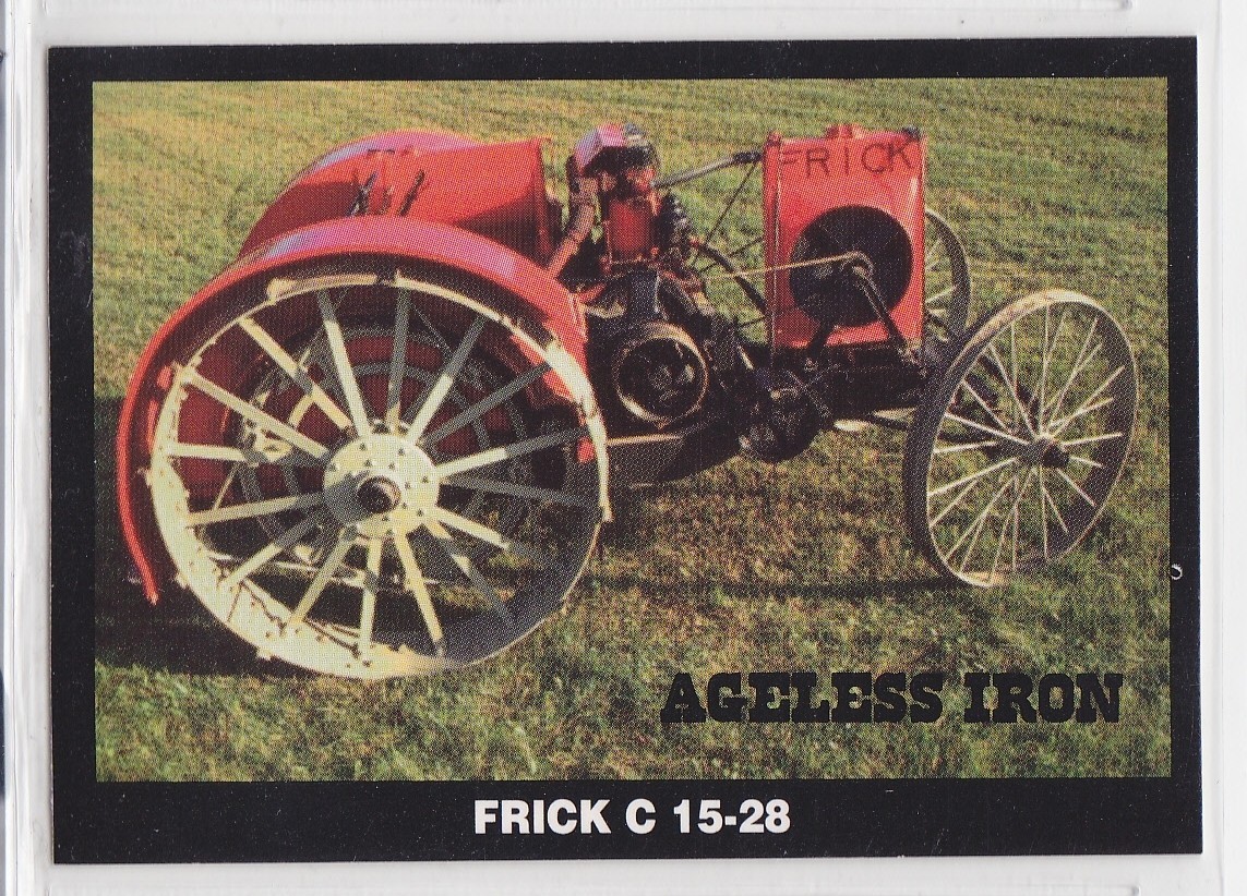 Vintage Frick C 15-28 Metal Wheel Farm Tractor Trading Card Vintage Frick C 15-28 Metal Wheel Farm Tractor Trading Card
