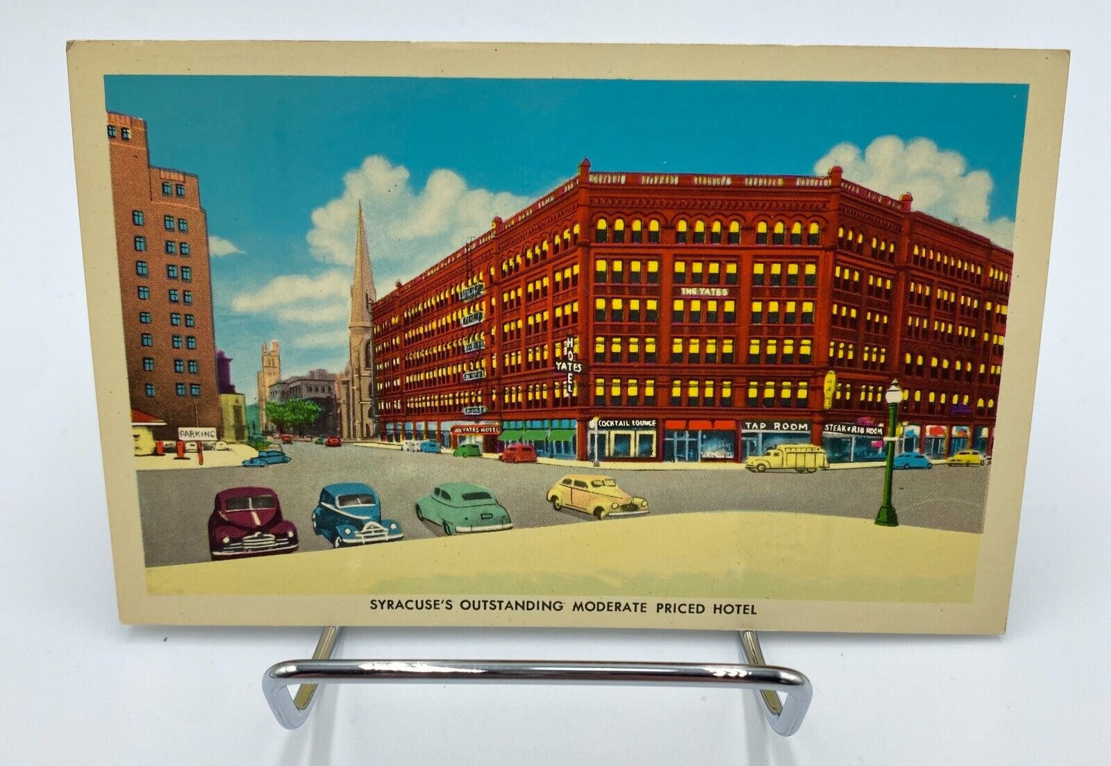 Vtg 1930's - 1940's Syracuse New York Yates Hotel Postcard