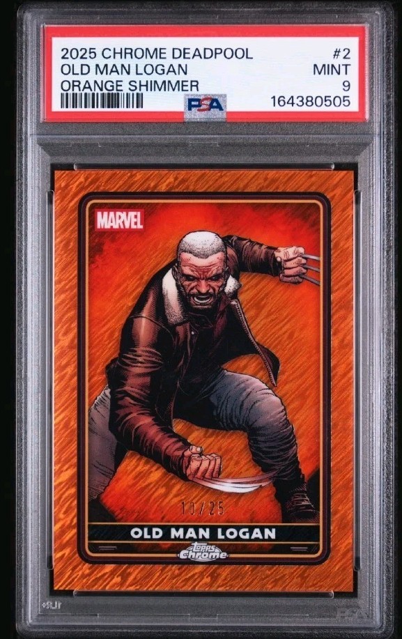 2025 Topps Chrome Deadpool - Old Man Logan - Orange Shimmer 10/25 🔥 WOLVERINE 