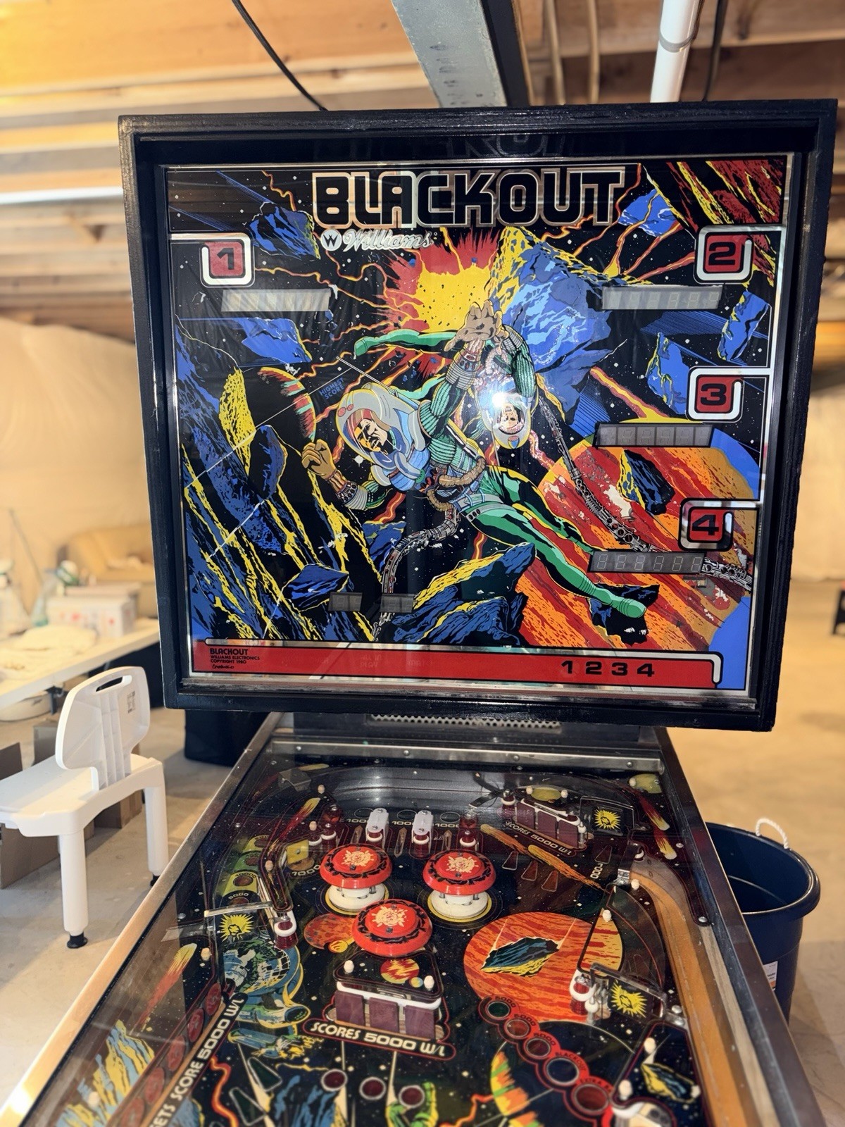Williams Blackout Pinball Machine 1980 - Original Williams Release Williams Blackout Pinball Machine 1980 - Original Williams Release