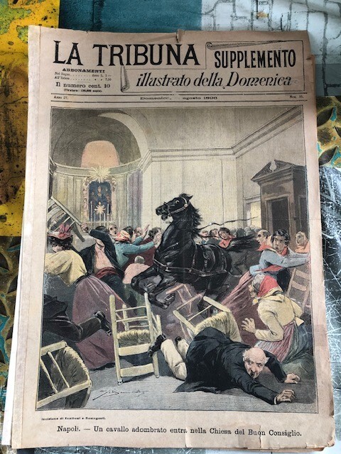 La Tribuna Supplemento Illustrato 33 1896 Church Horse Good Council Naples