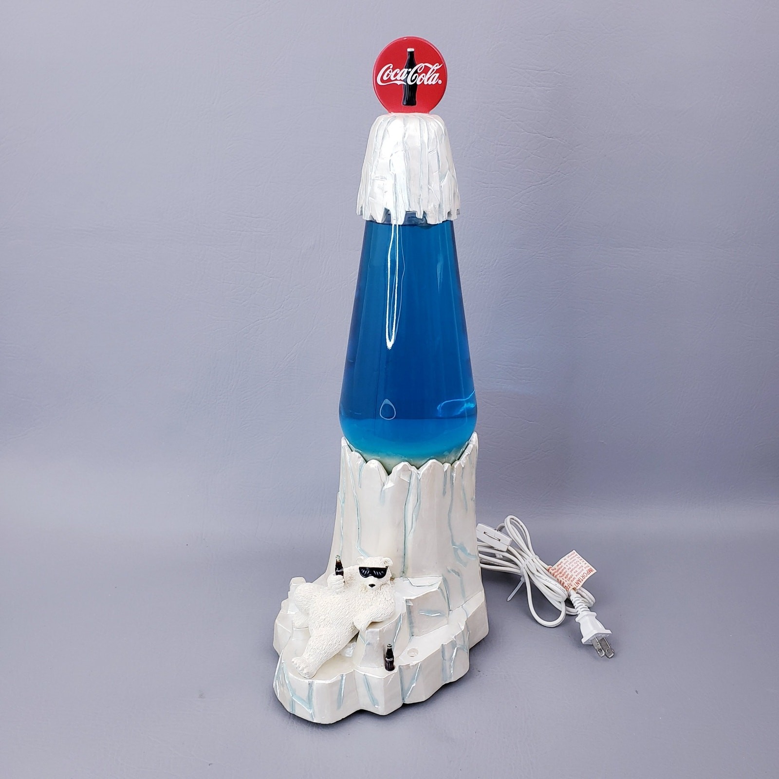 Vintage 1998 Coca Cola Polar Bear Lava Lamp Limited Edition Blue Ice #5325 rare Vintage 1998 Coca Cola Polar Bear Lava Lamp Limited Edition Blue Ice #5325 rare