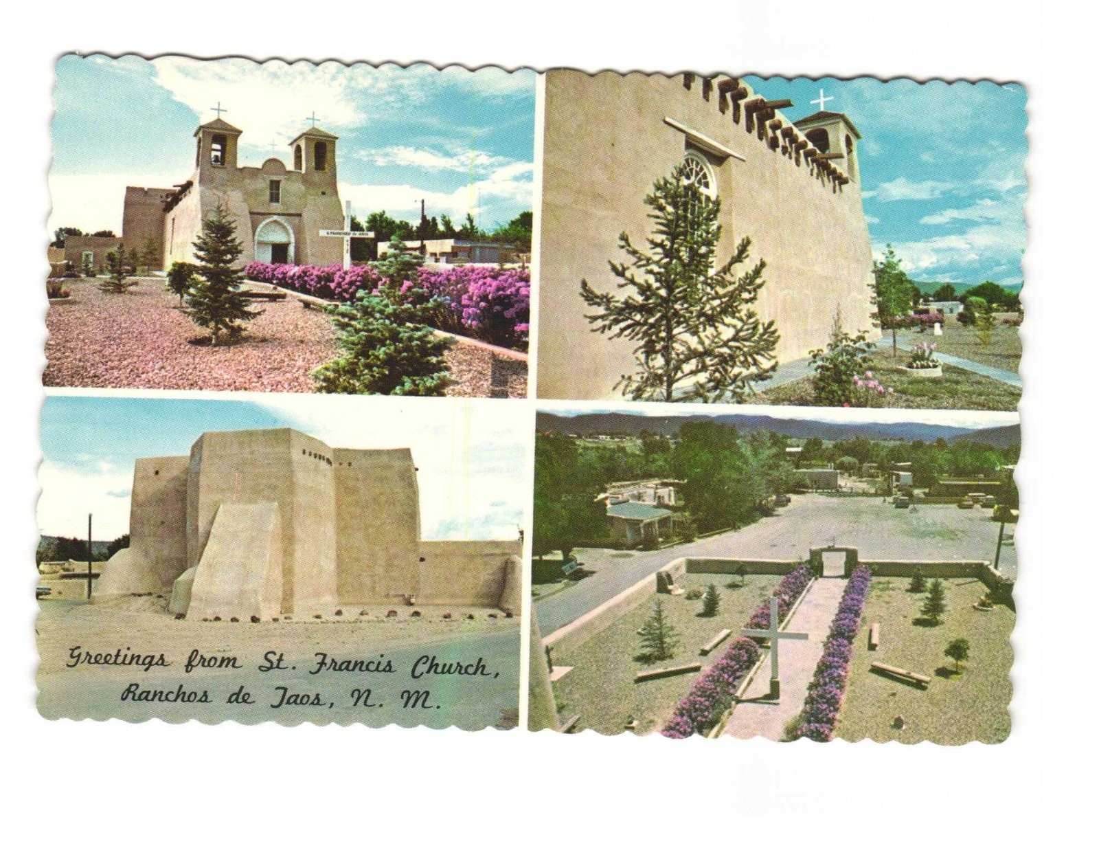 Ranchos de Taos Church Vintage postcard unposted