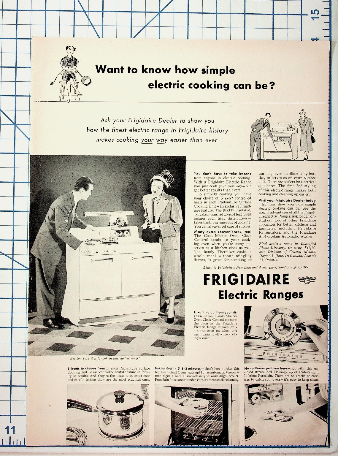Vintage 1940s Frigidaire Electric Range Magazine Ad General Motors Appliance Vintage 1940s Frigidaire Electric Range Magazine Ad General Motors Appliance