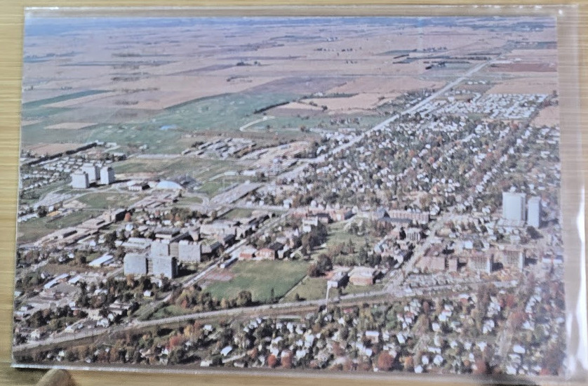 Illinois State University Normal Illinois Aerial View 1970s Mailed Postcard Illinois State University Normal Illinois Aerial View 1970s Mailed Postcard
