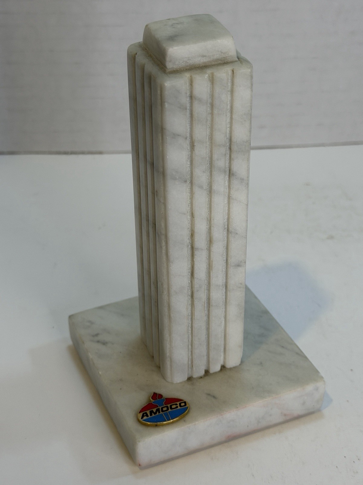 Vintage Amoco Building Marble Replica Chicago Carrara Salvage Aon Standard Oil