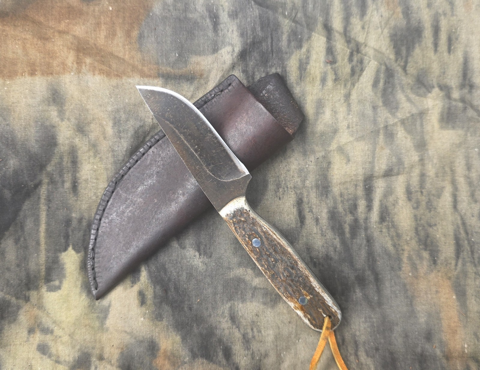R&A Custom Handmade Knife USA 8670 Carbon Steel Droppoint Hunting Knife R&A Custom Handmade Knife USA 8670 Carbon Steel Droppoint Hunting Knife