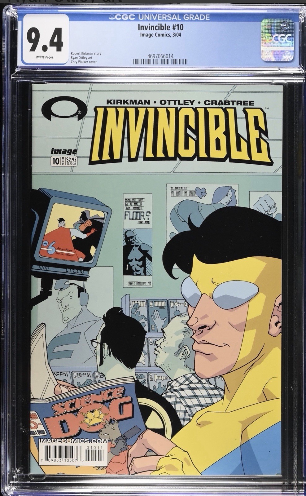 Invincible #10 - CGC 9.4 -Kirkman -Huge Early Grail -Only 6500 Print -Image 2004 Invincible #10 - CGC 9.4 -Kirkman -Huge Early Grail -Only 6500 Print -Image 2004