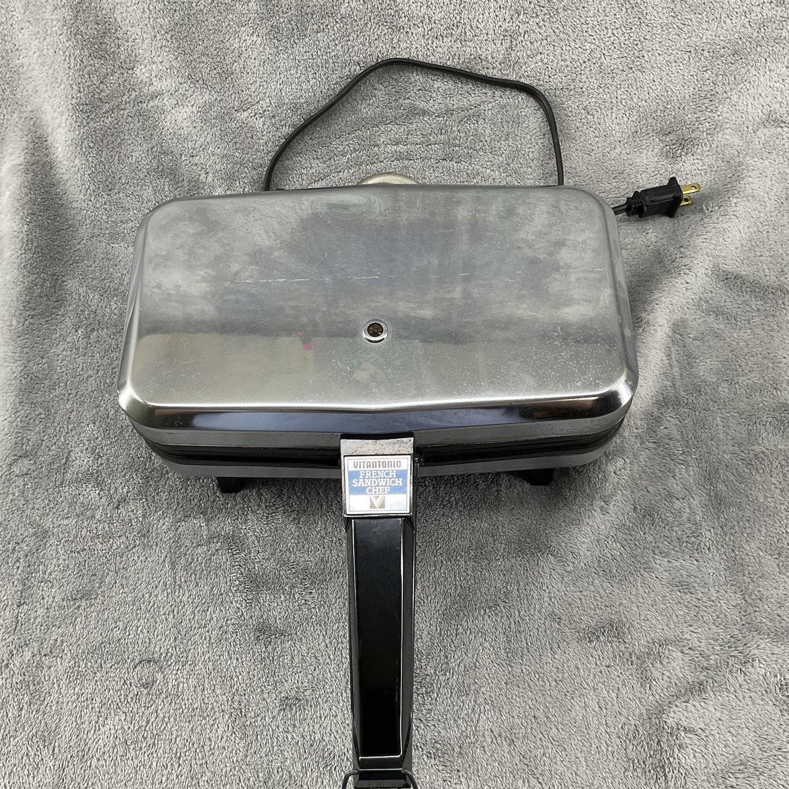 Vitantonio French Sandwich Chef Model 650 Vintage Stainless Steel Chrome