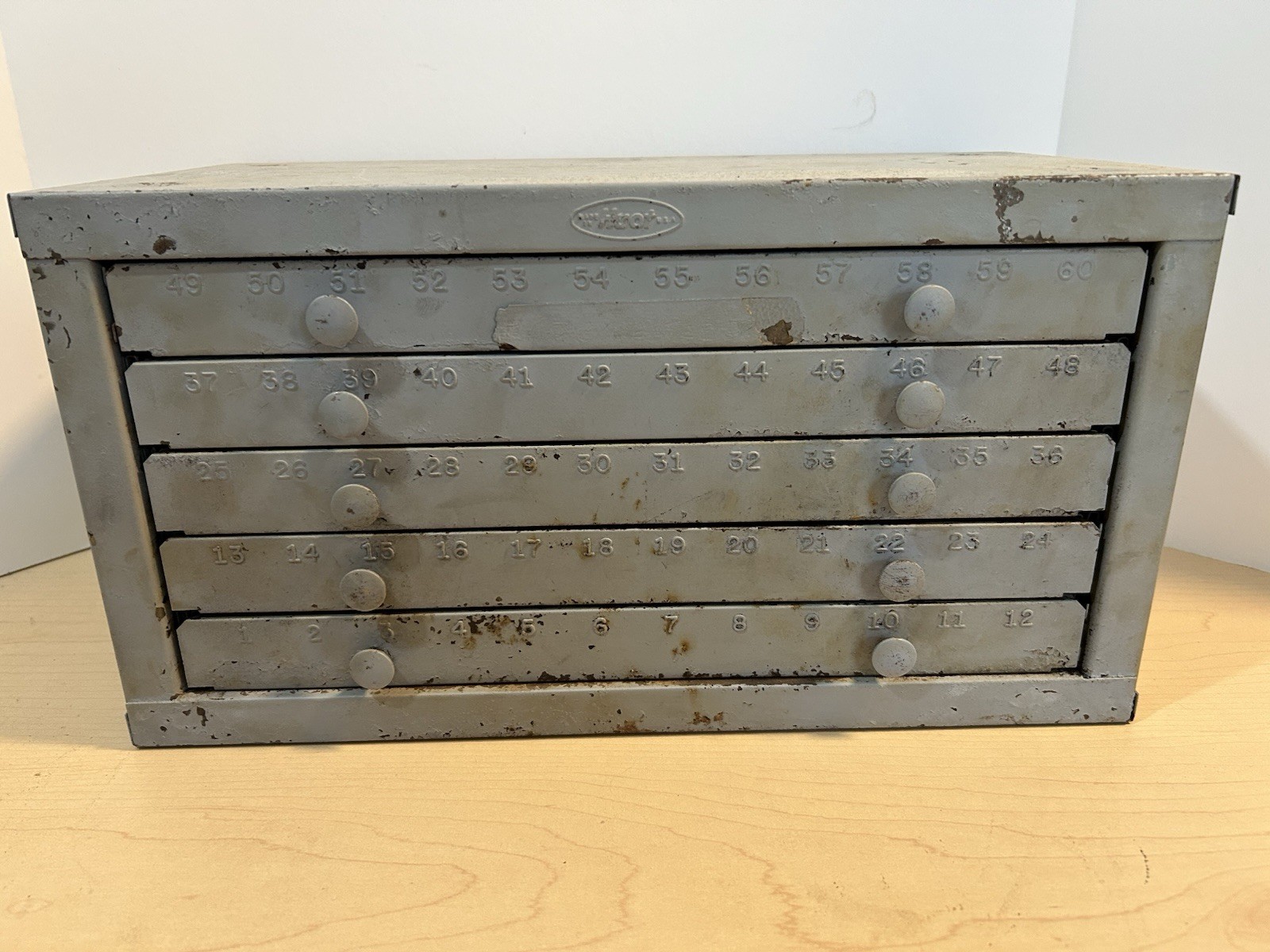 Vintage Huot Number 1 To 60 Drill Index
