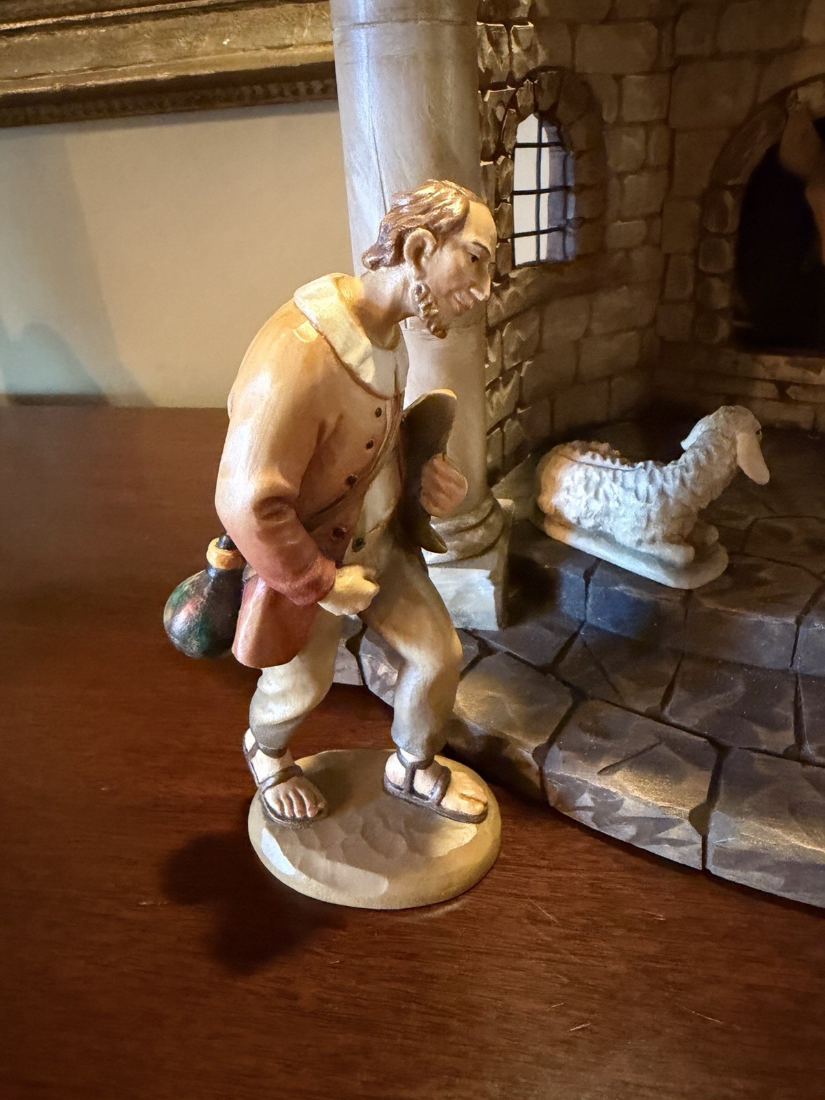 Anri Koult Shepherd 6 Inch Scale Hand Carved 