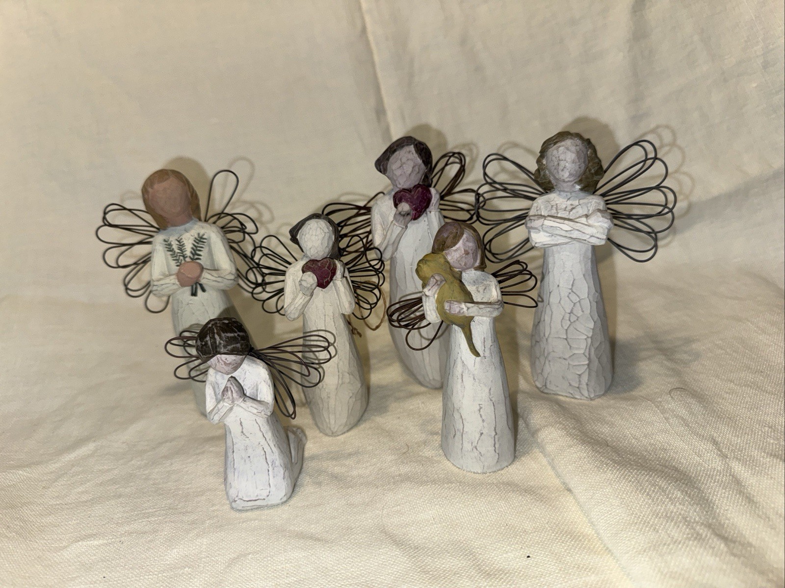 6 Pc Willow Tree Angel Figurine Lot Strength Friendship Prayer Heart Rememberanc 6 Pc Willow Tree Angel Figurine Lot Strength Friendship Prayer Heart Rememberanc