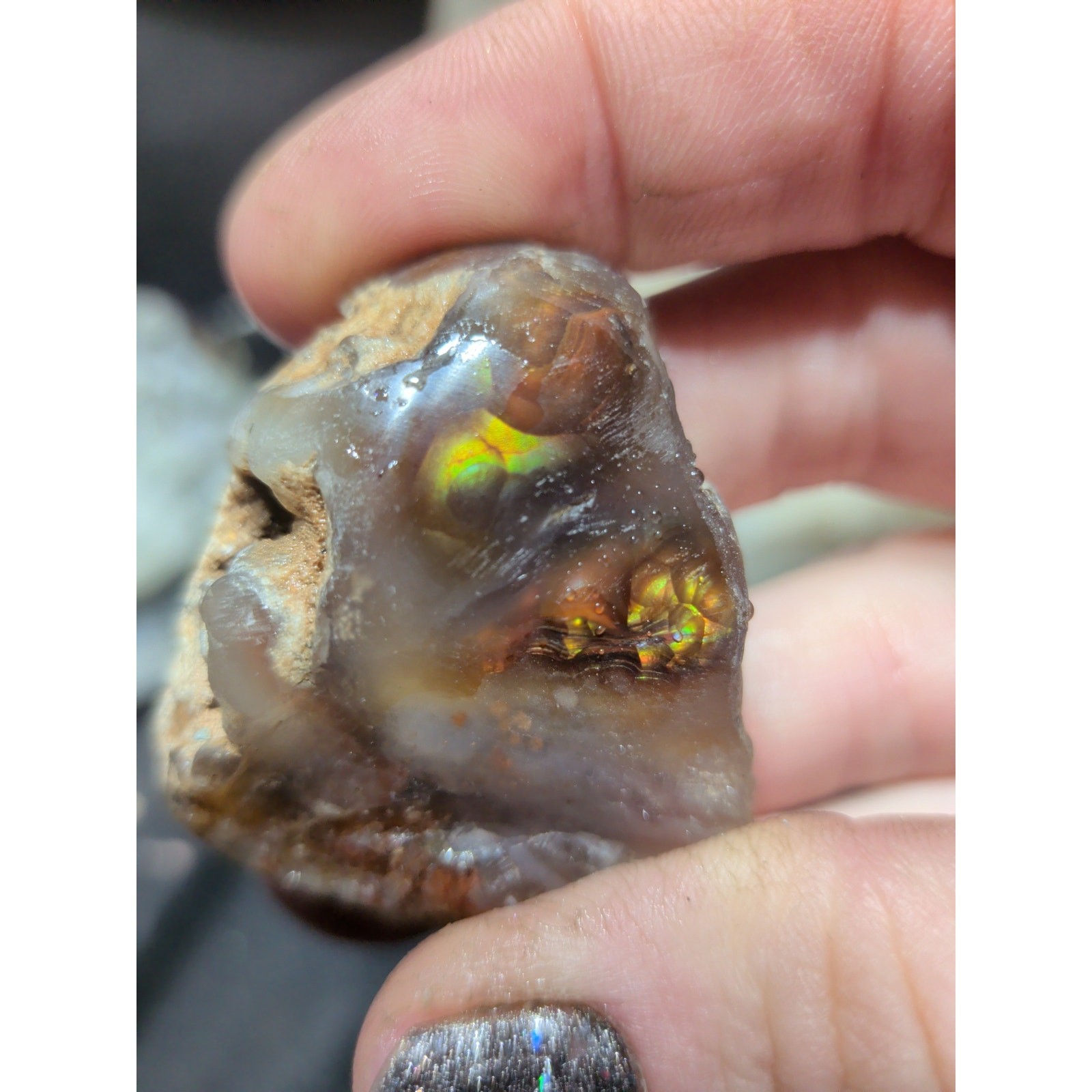 Fire Agate Polished Specimen (32 Grams)