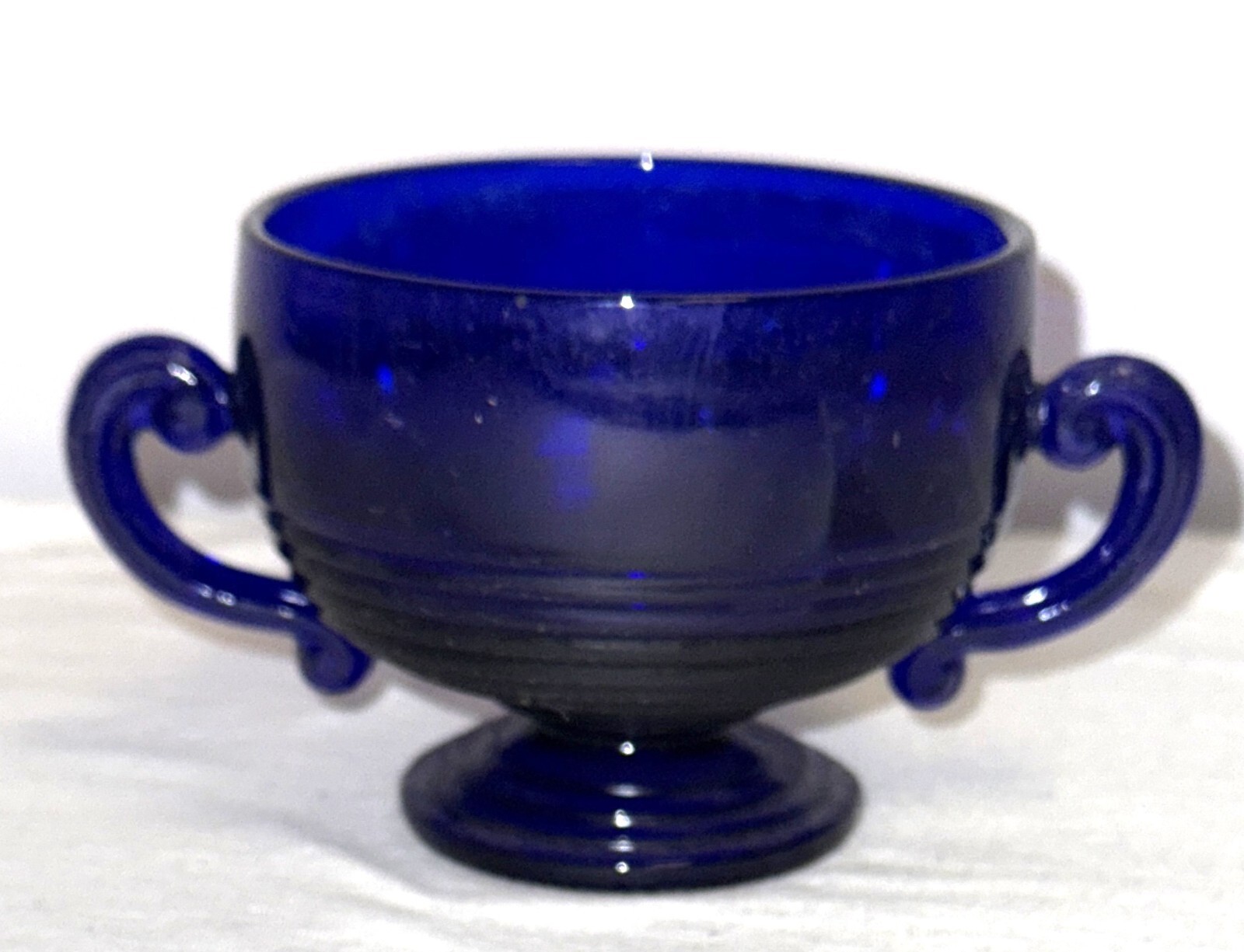 3 Cambridge TALLY HO COBALT BLUE FOOTED SUGAR