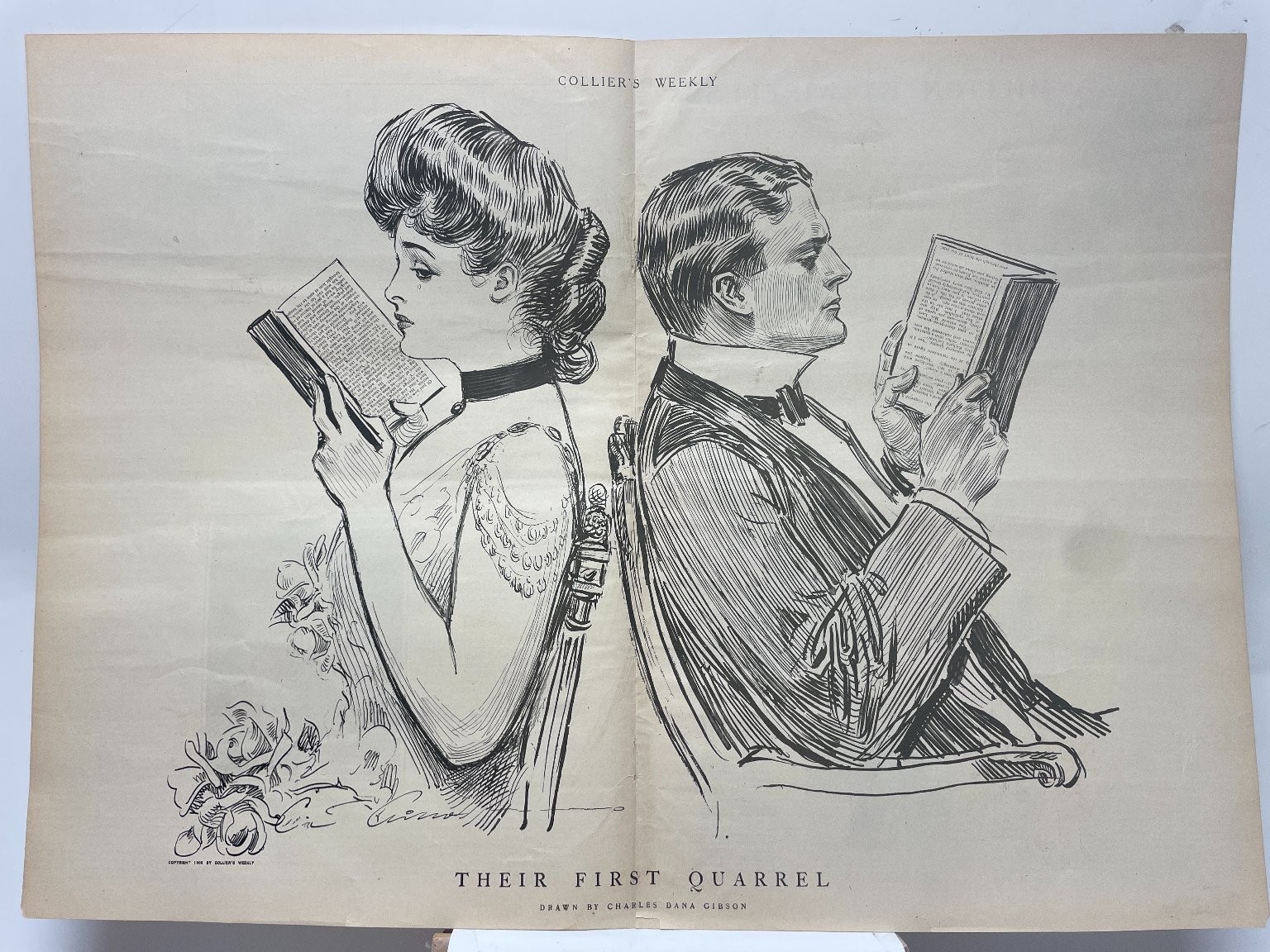 Collier\'s Weekly 1903 Charles Dana Gibson Print \