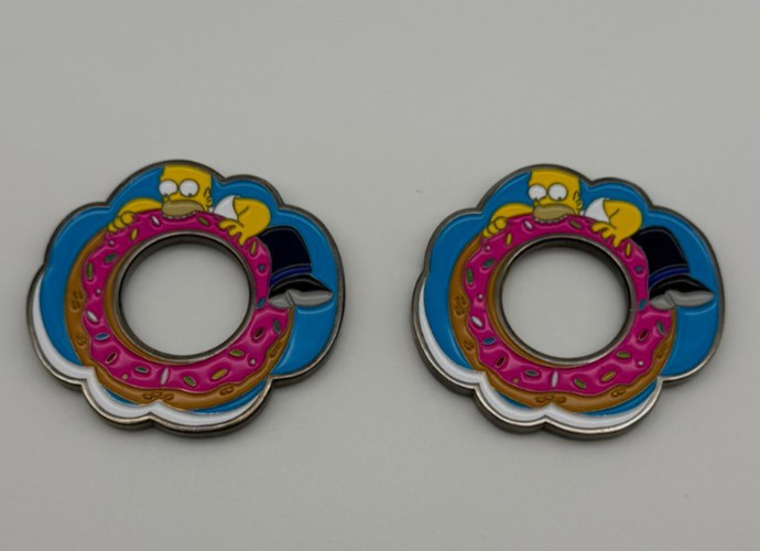 Breakfast Club EDC Homer Simpson Pink Donut Coin BFC Rare EDC Pocket Coin