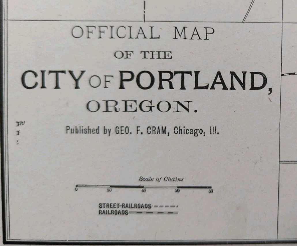 Vintage 1901 PORTLAND OREGON Map 14